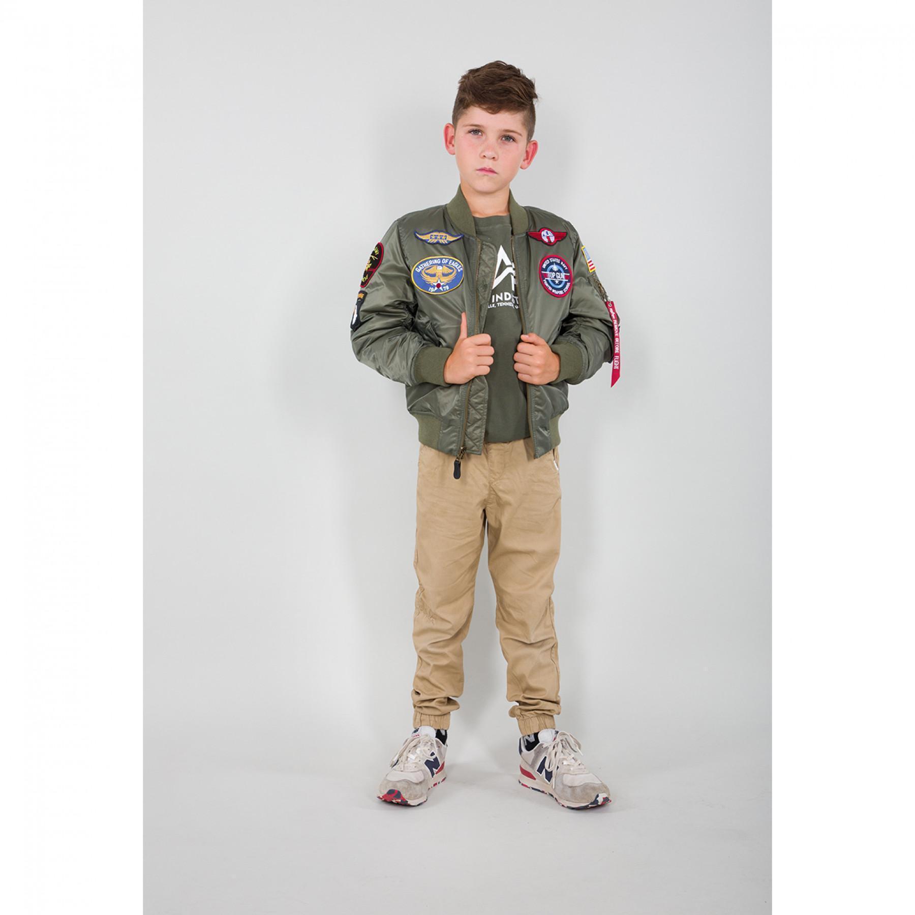 Alpha Industries Boys MA-1 Bomber Jacket with Patches 