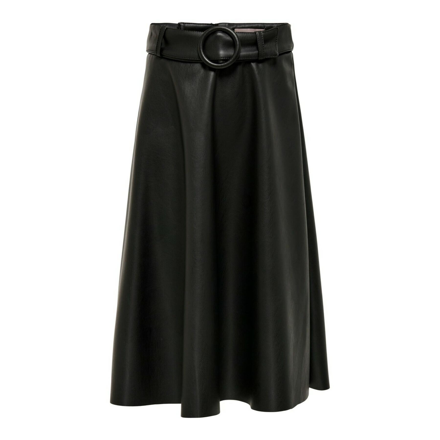 Girl's skirt Only konkalia faux leather midi
