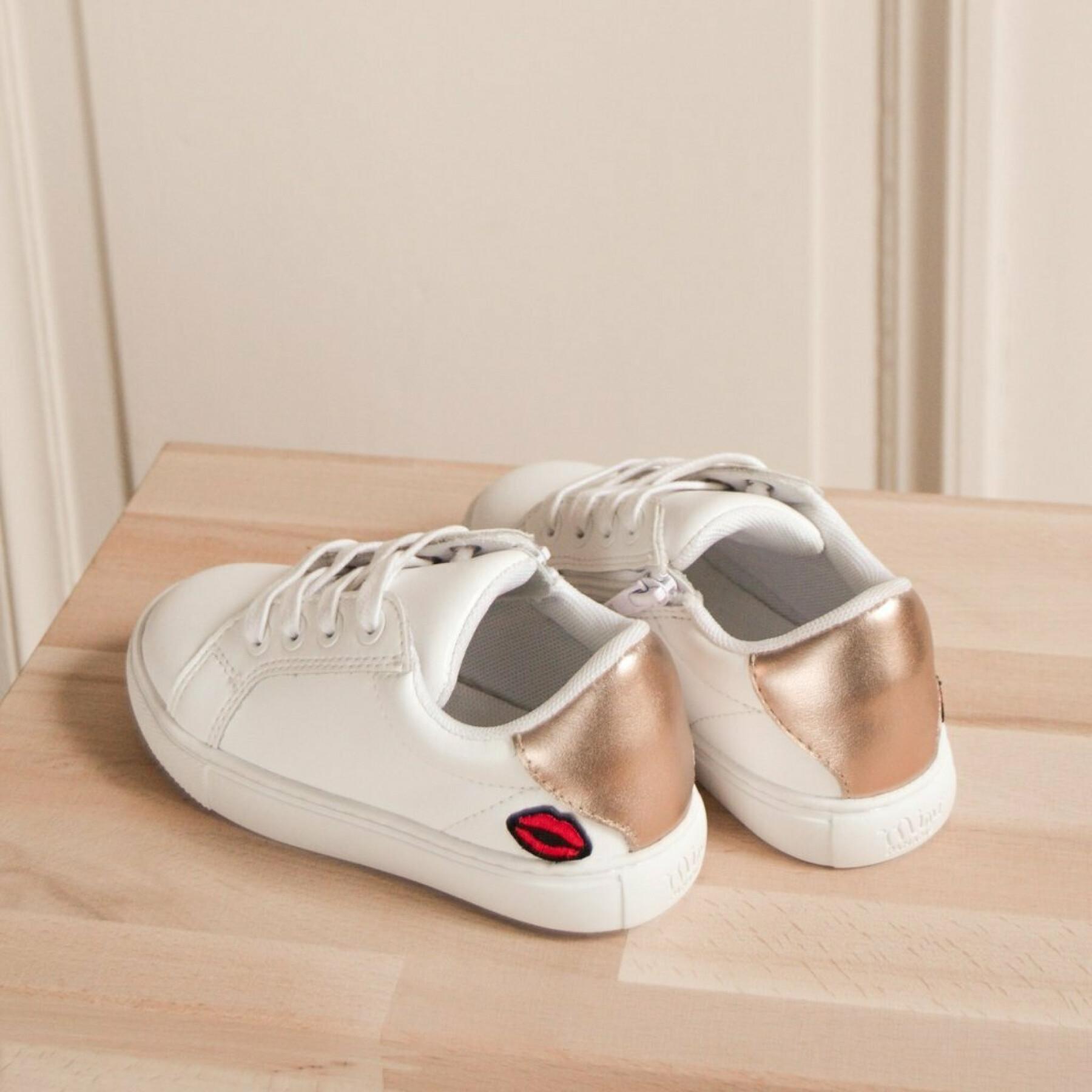 Girl sneakers Bons Baisers de Paname Mini Simone-Metallic Rose Gold
