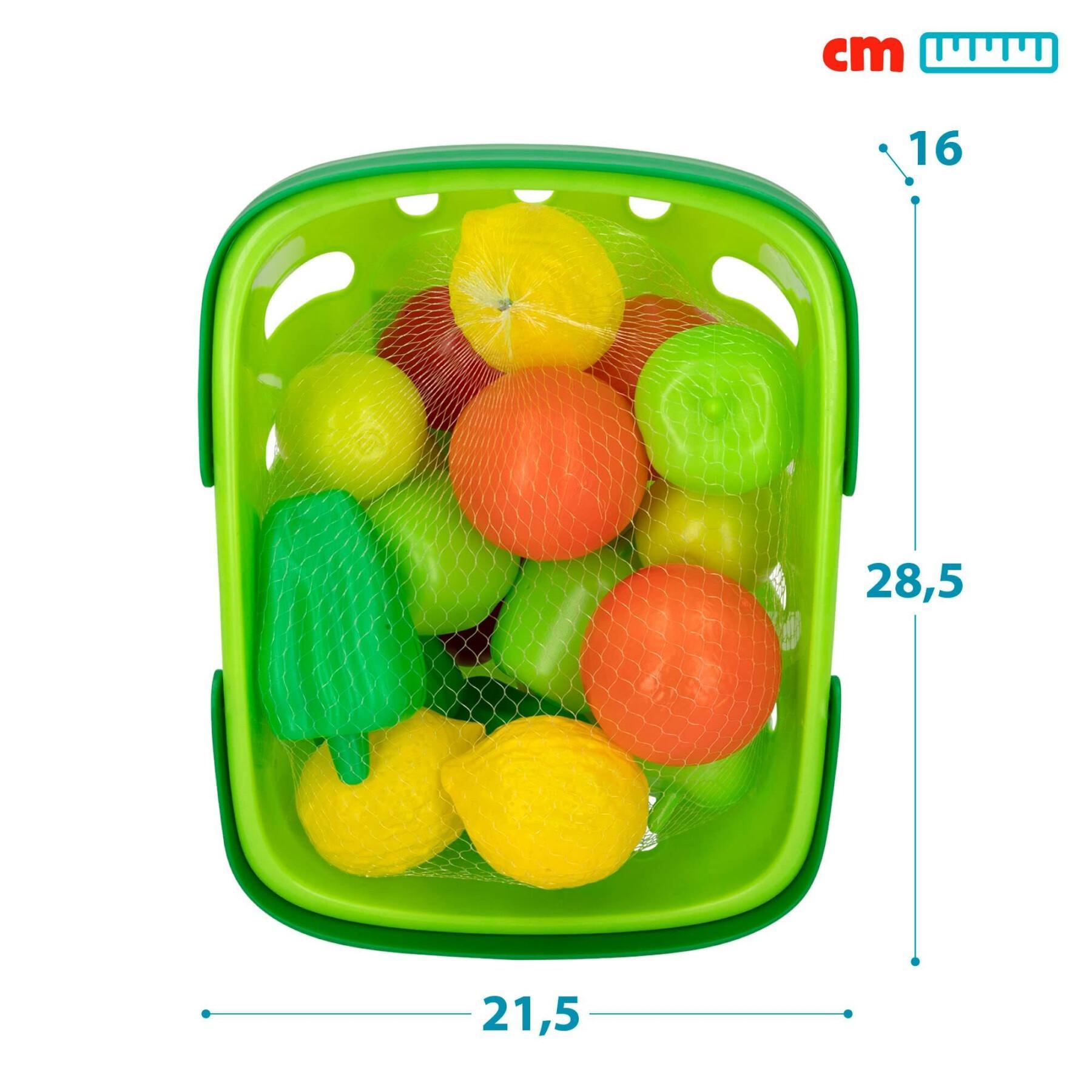 Set of 22 pieces of fruit and vegetable basket CB Toys