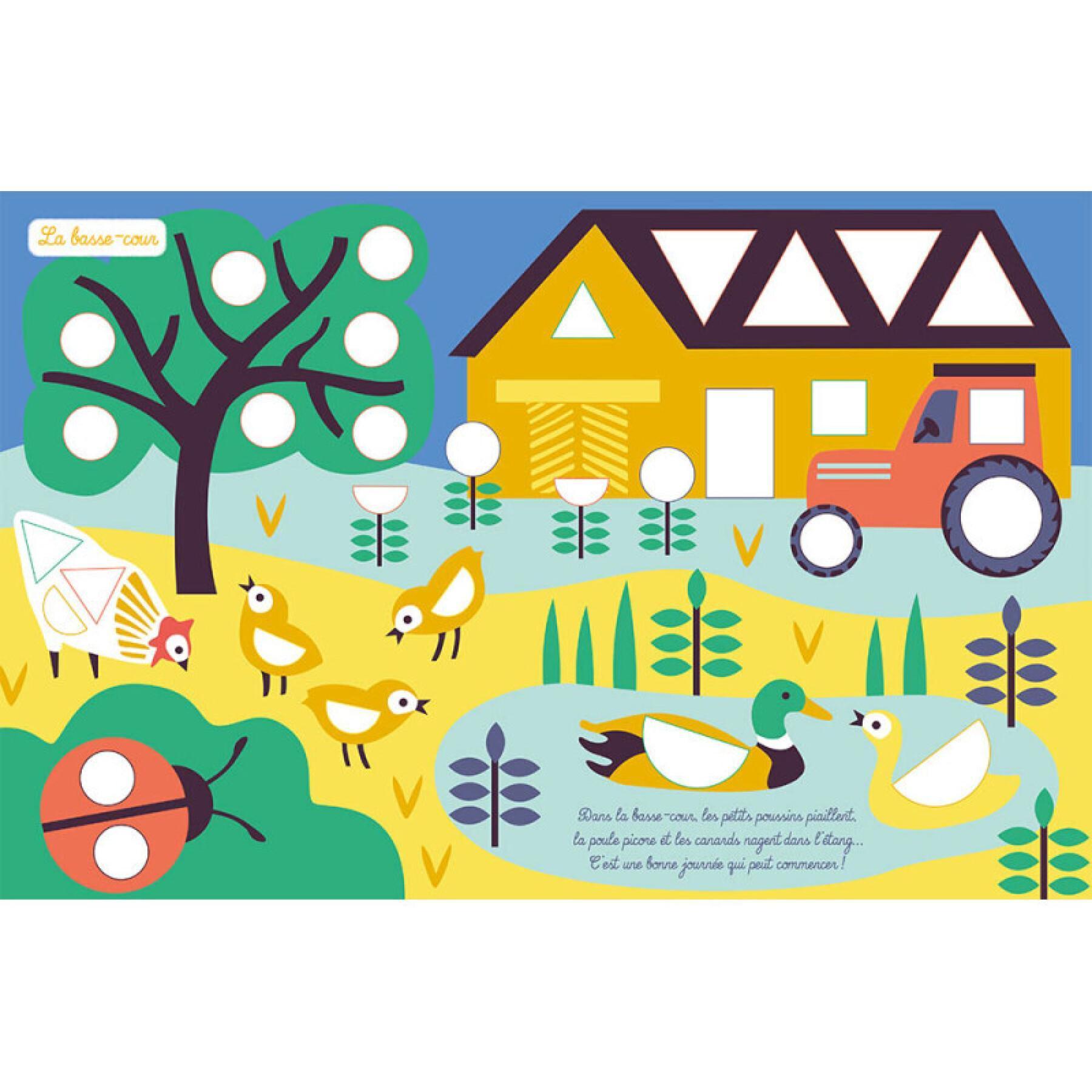 My first farm shapes stickers Auzou