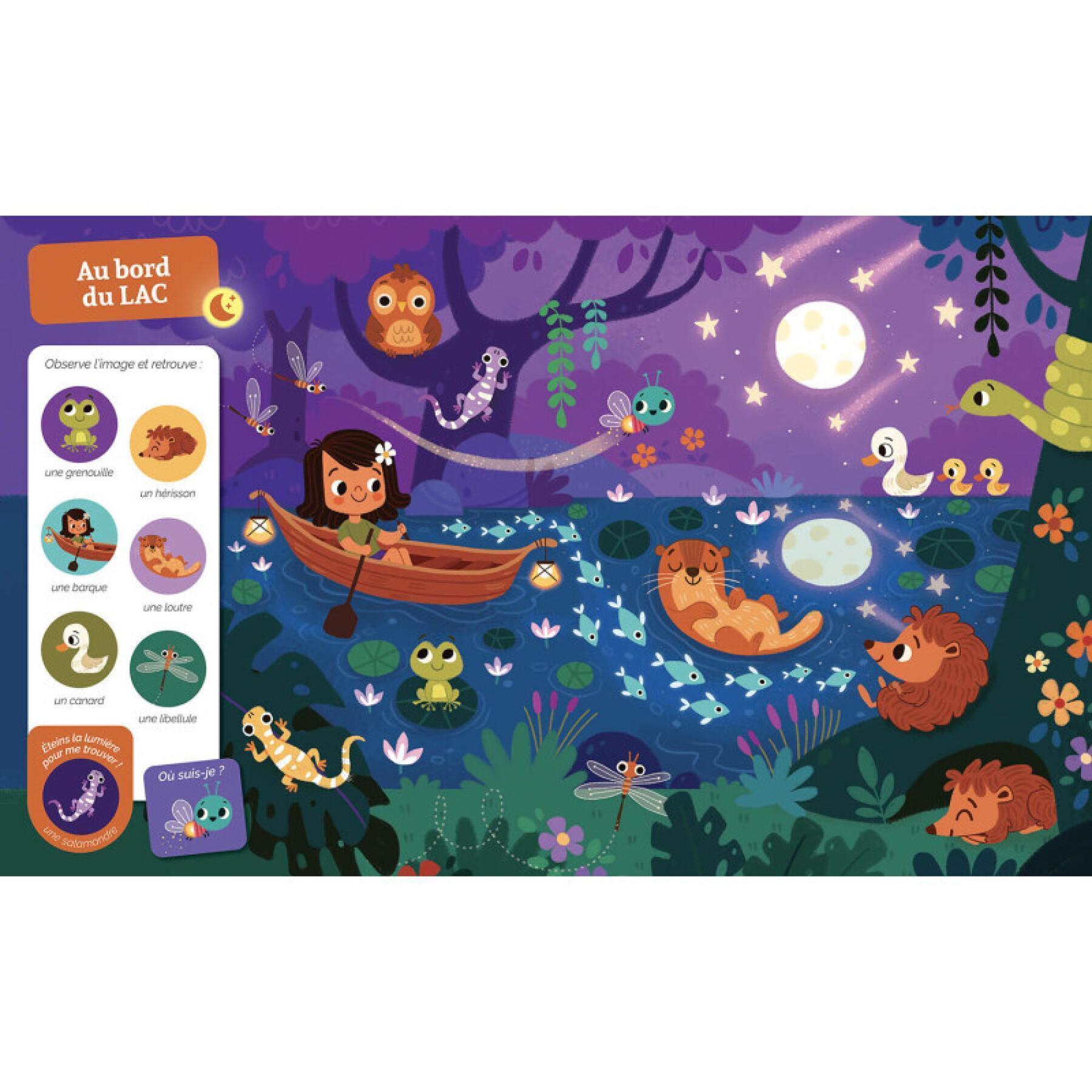 Glow-in-the-dark search-and-find book for toddlers Auzou