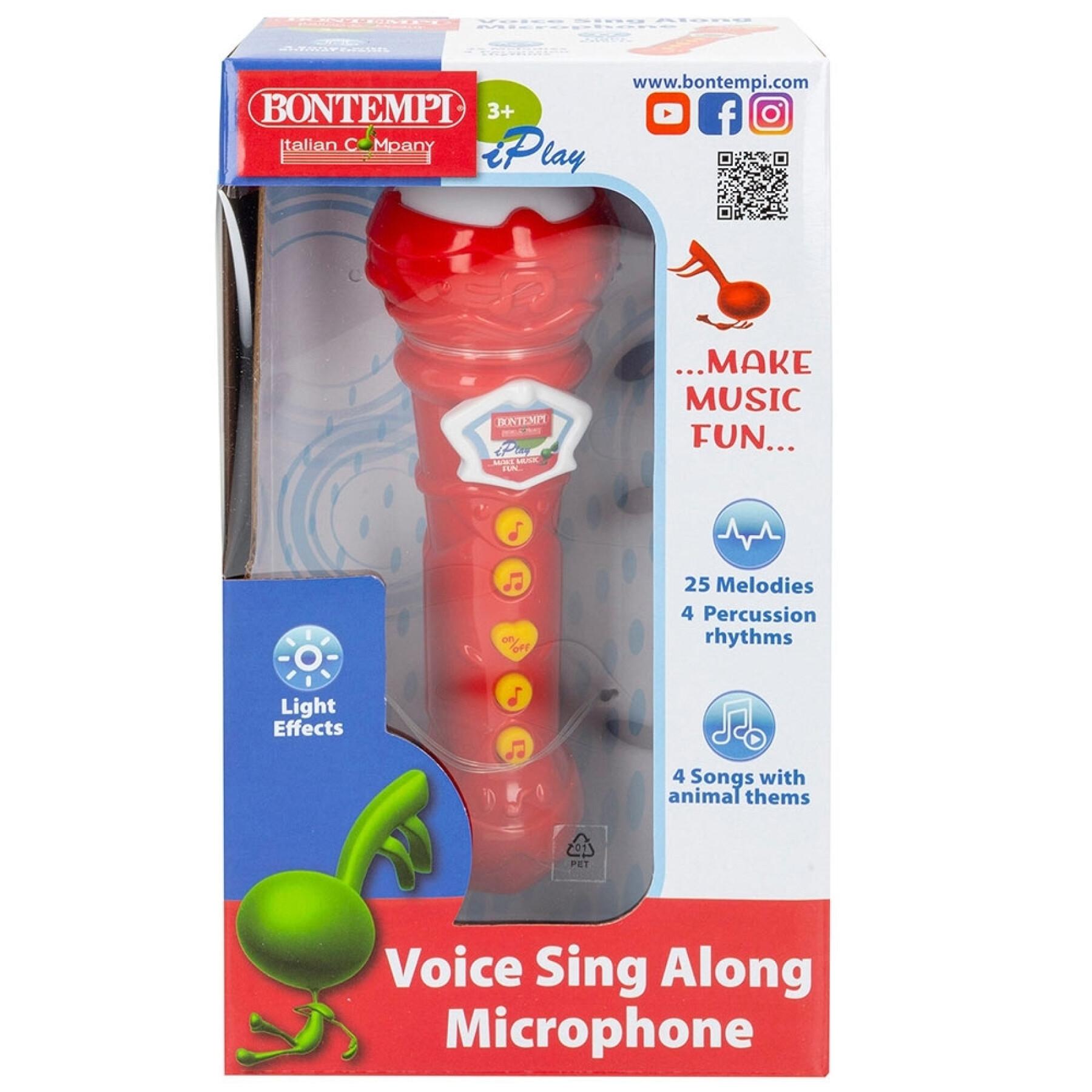 Karaoke microphone with bright sound and melodies Bontempi