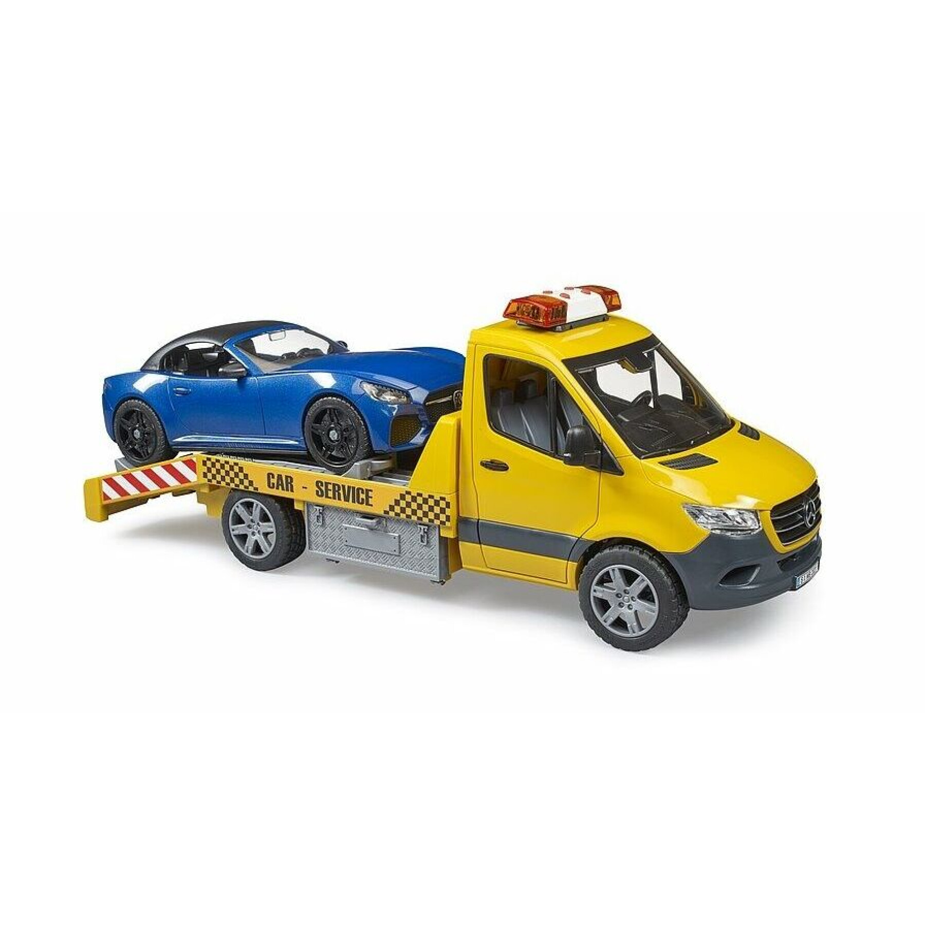 Car games - mb sprinter transporter with roadster Bruder