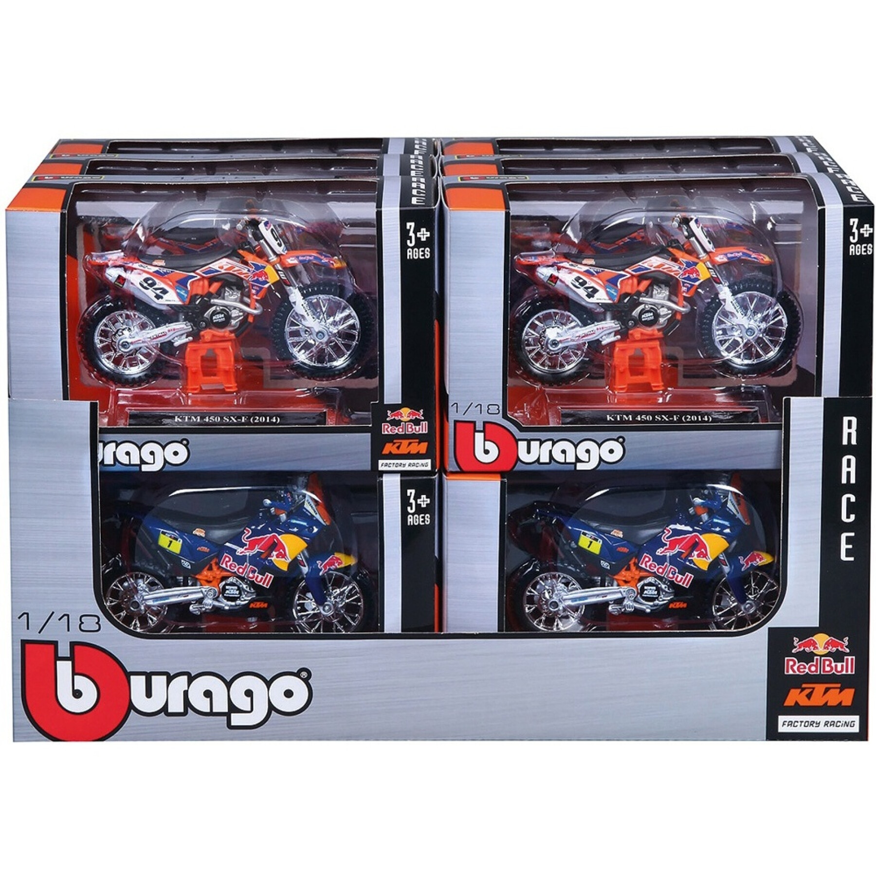 Motorcycle car games Burago Red Bull Ktm 1/18