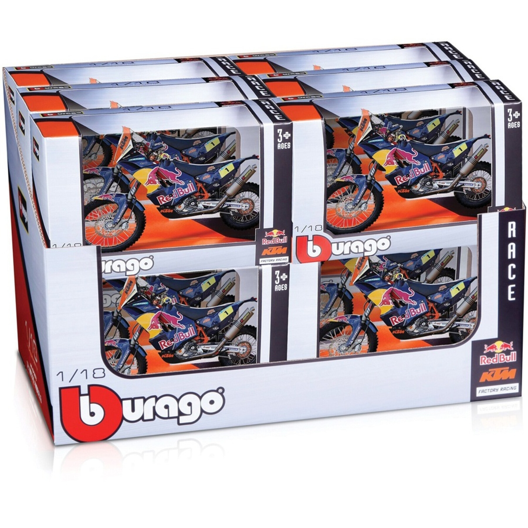 Motorcycle car games Burago Red Bull Ktm 1/18