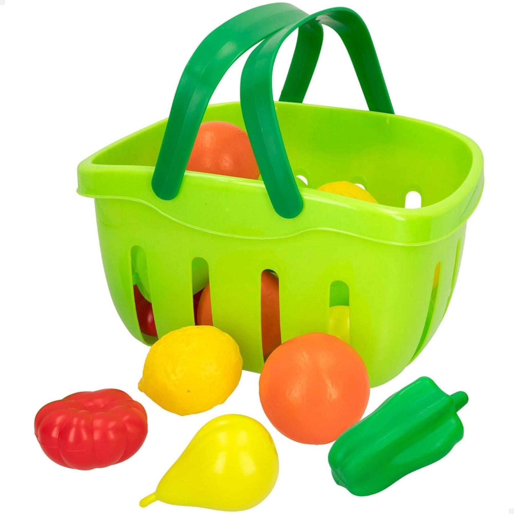 Set of 22 pieces of fruit and vegetable basket CB Toys