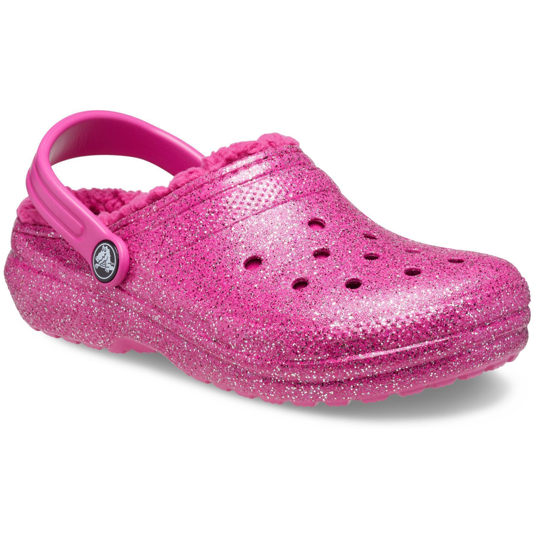Children's clogs Crocs Classic Lined Glitter