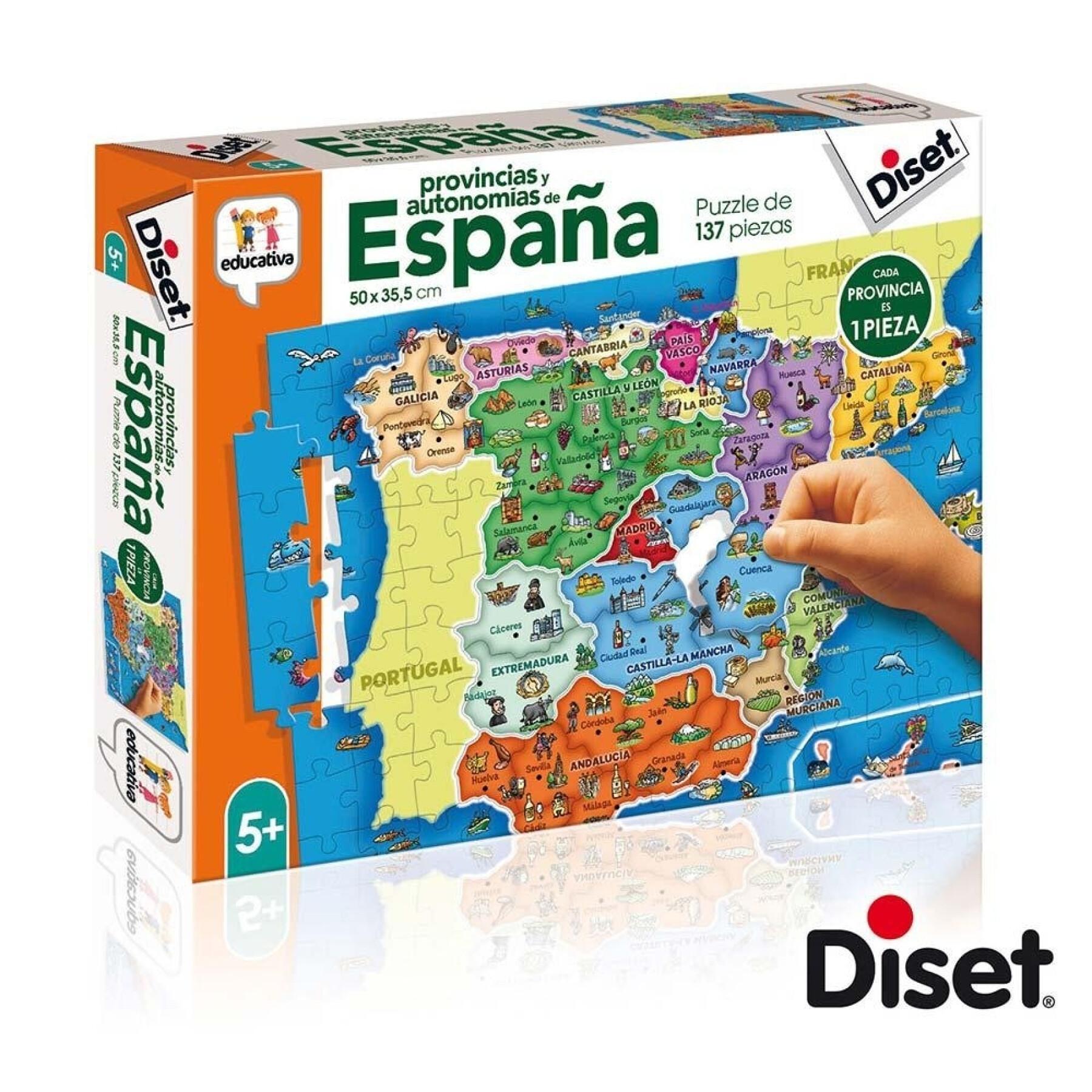 137 piece puzzle Diset España Prov -Autonomías