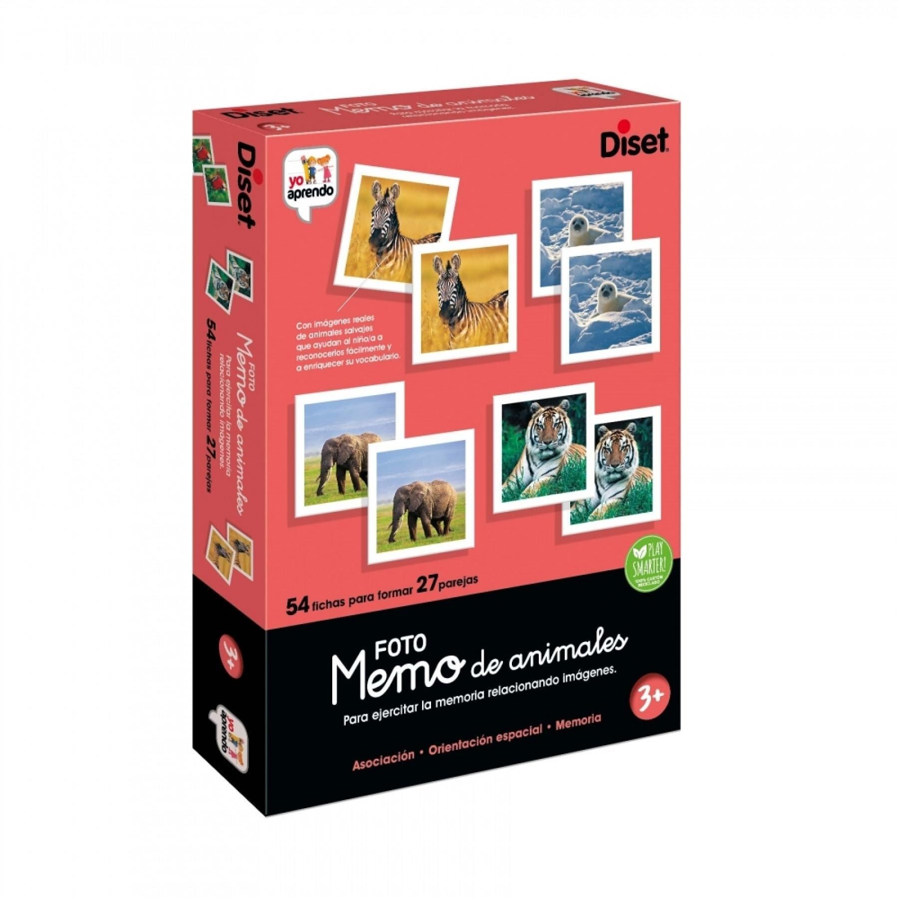 Educational games memory animals pictures Diset