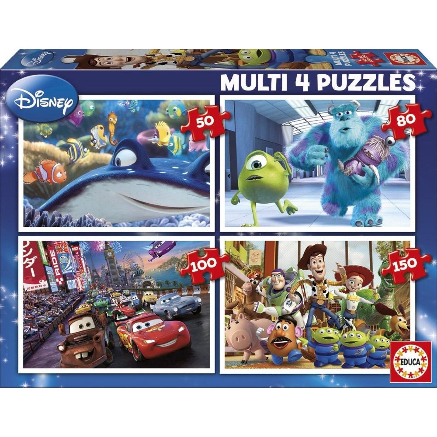 Puzzles of 50-80-100-150 pieces Disney Pixar