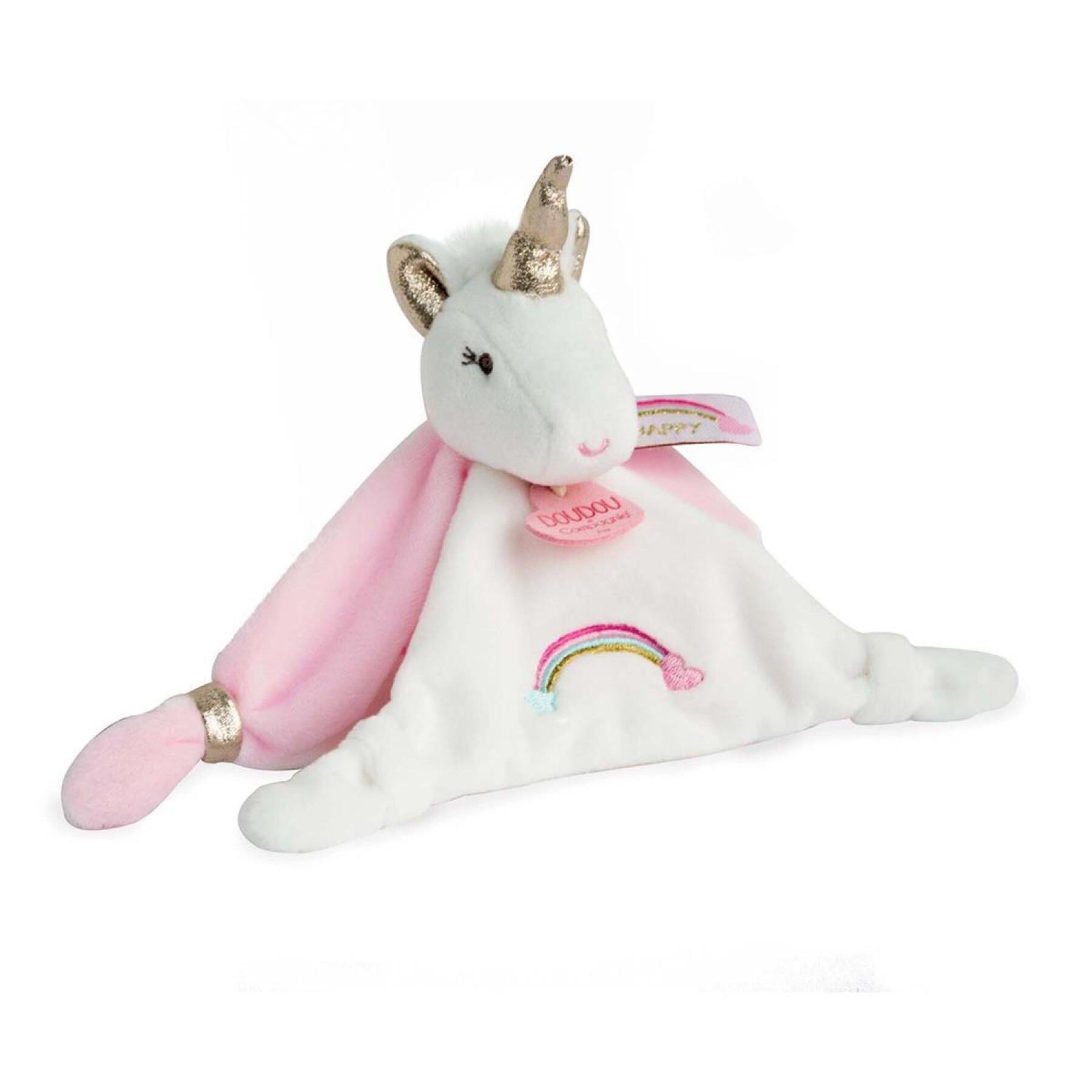Lucie the unicorn soft toy Doudou & compagnie