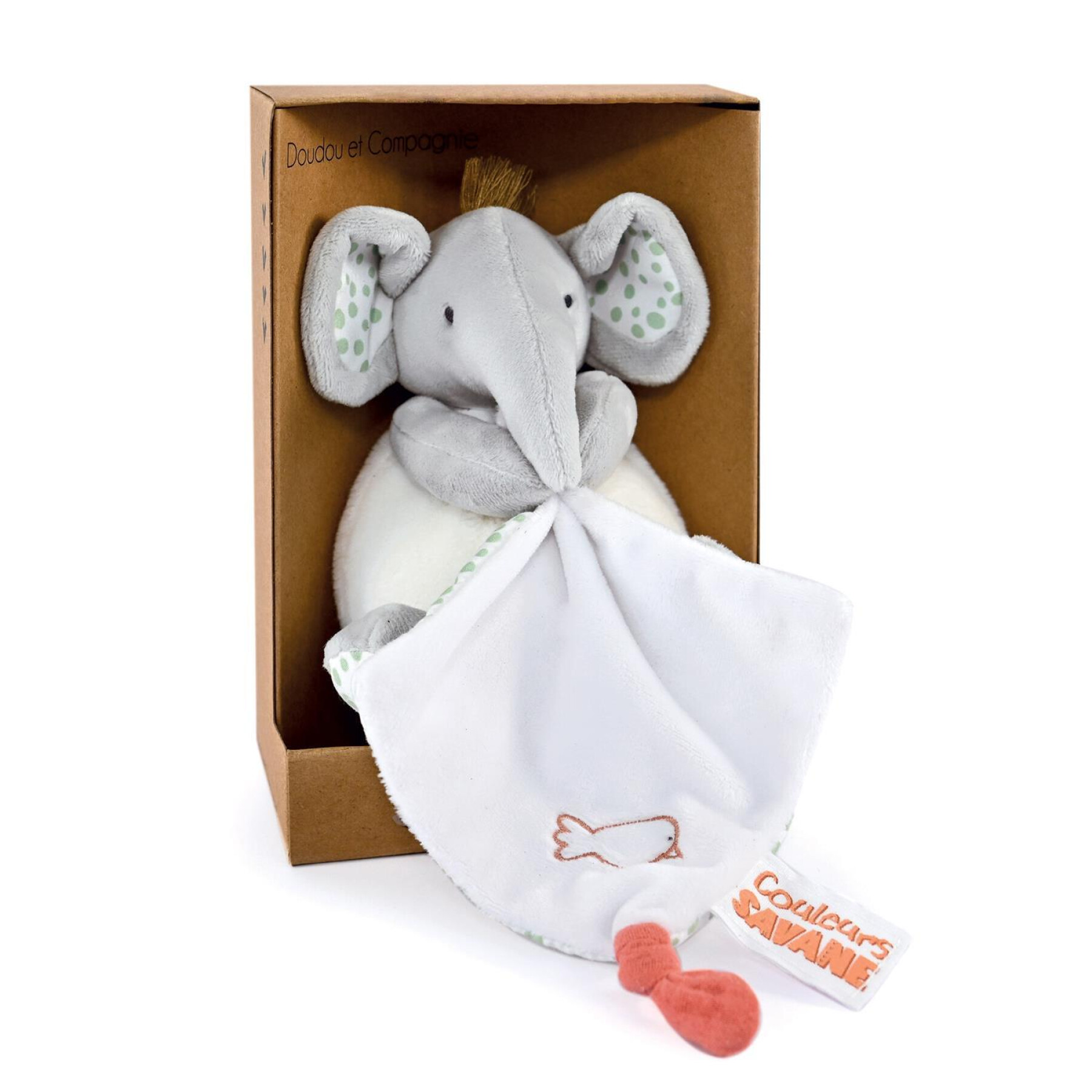 Elephant puppet with cuddly toy Doudou & compagnie 15 cm