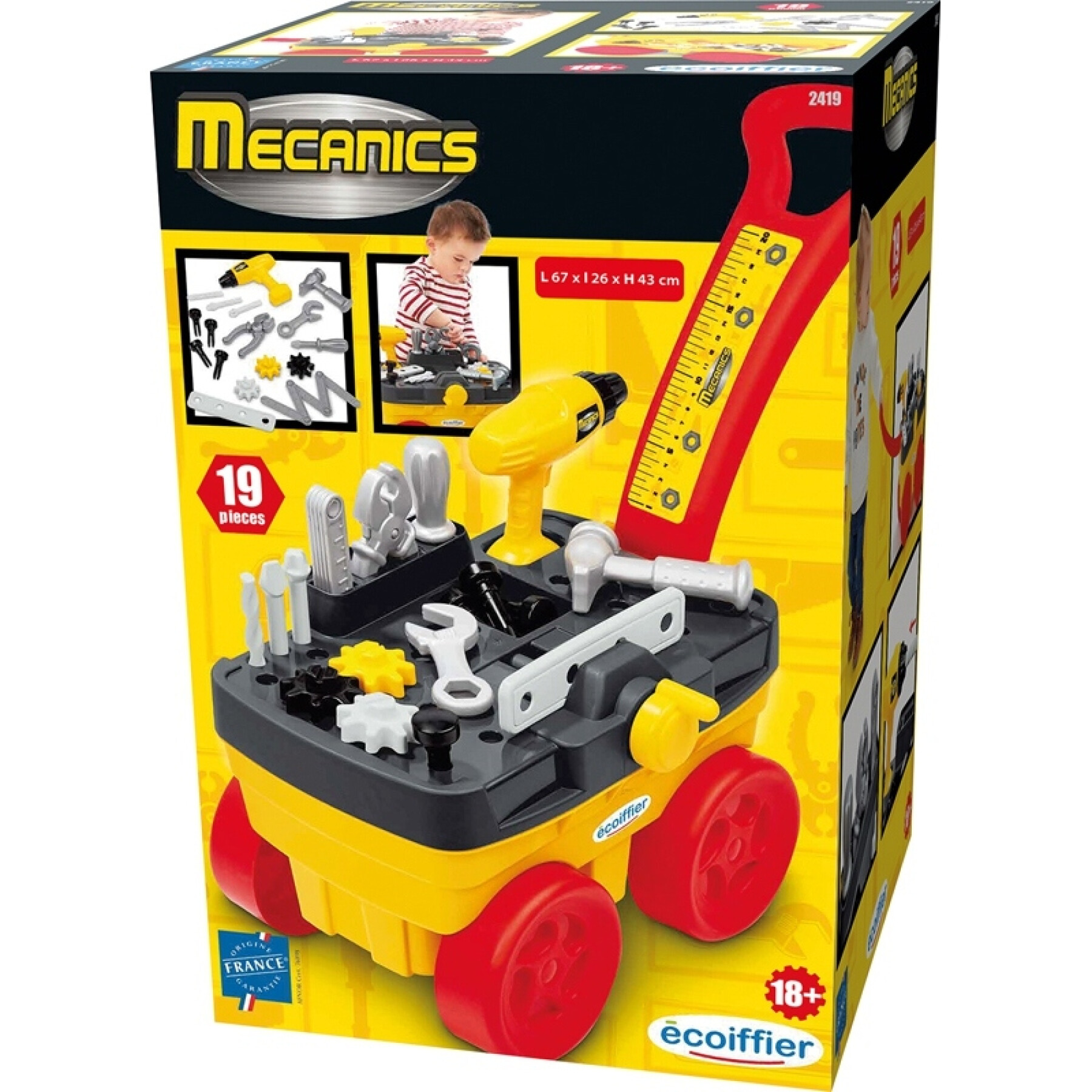 Early-learning games mechanical cart Ecoiffier Abrick