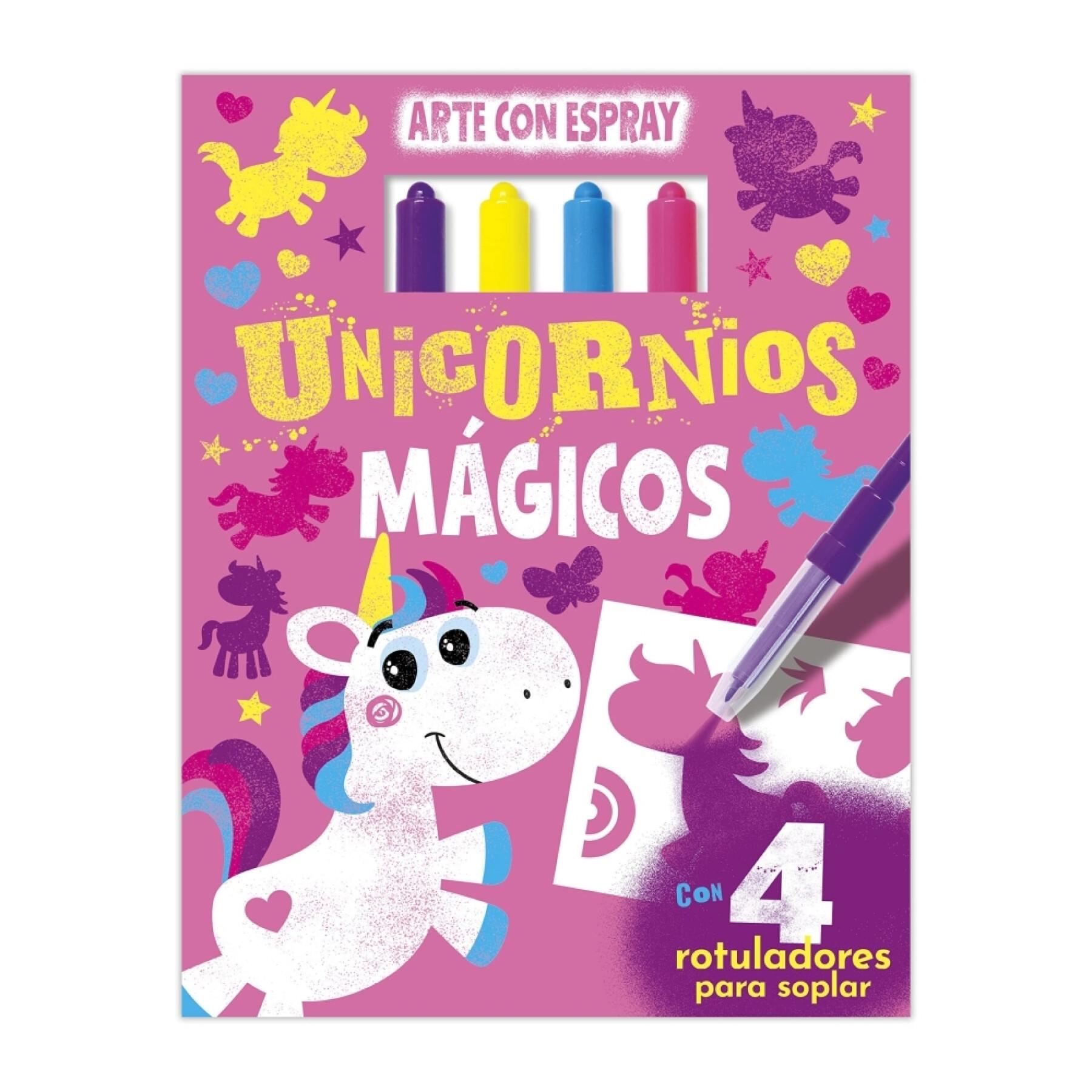 Magic unicorns spray art activity book Edibook