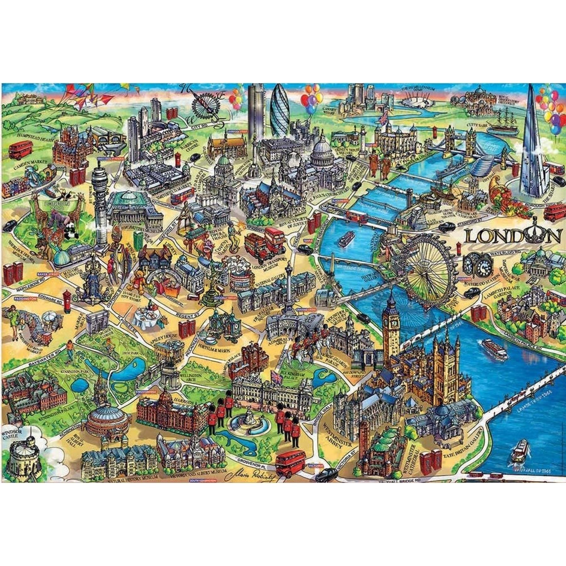 500 piece puzzle Educa Mapa De Londres