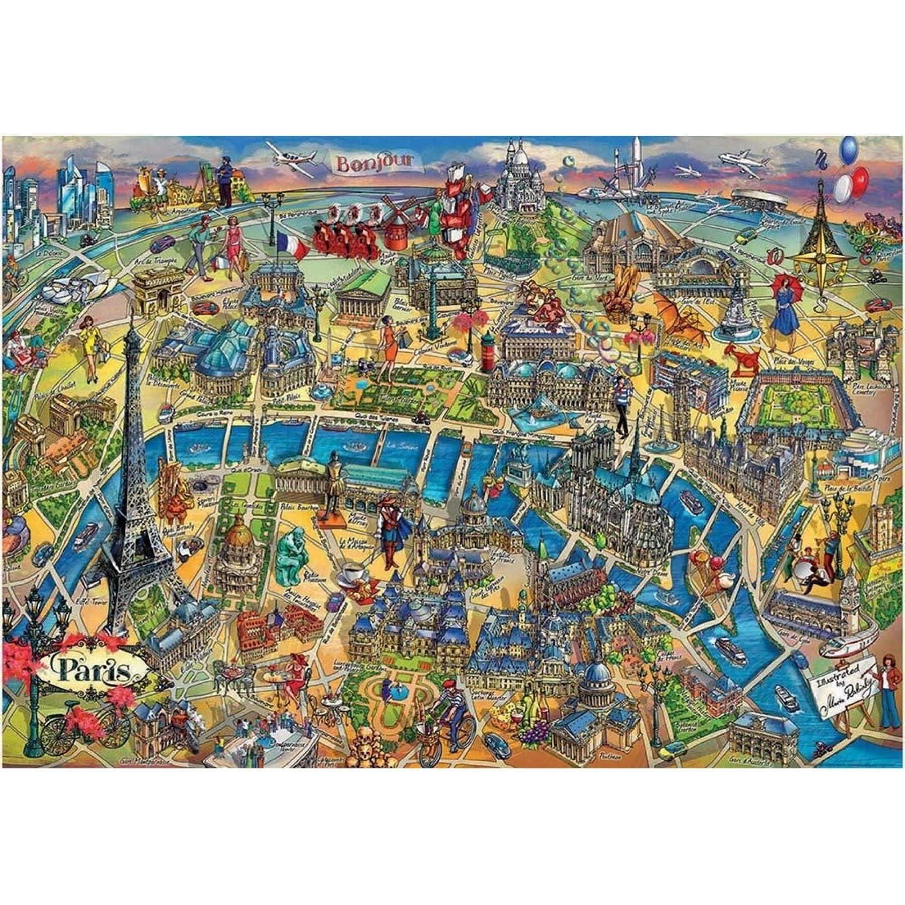 500 piece puzzle Educa Mapa De Paris