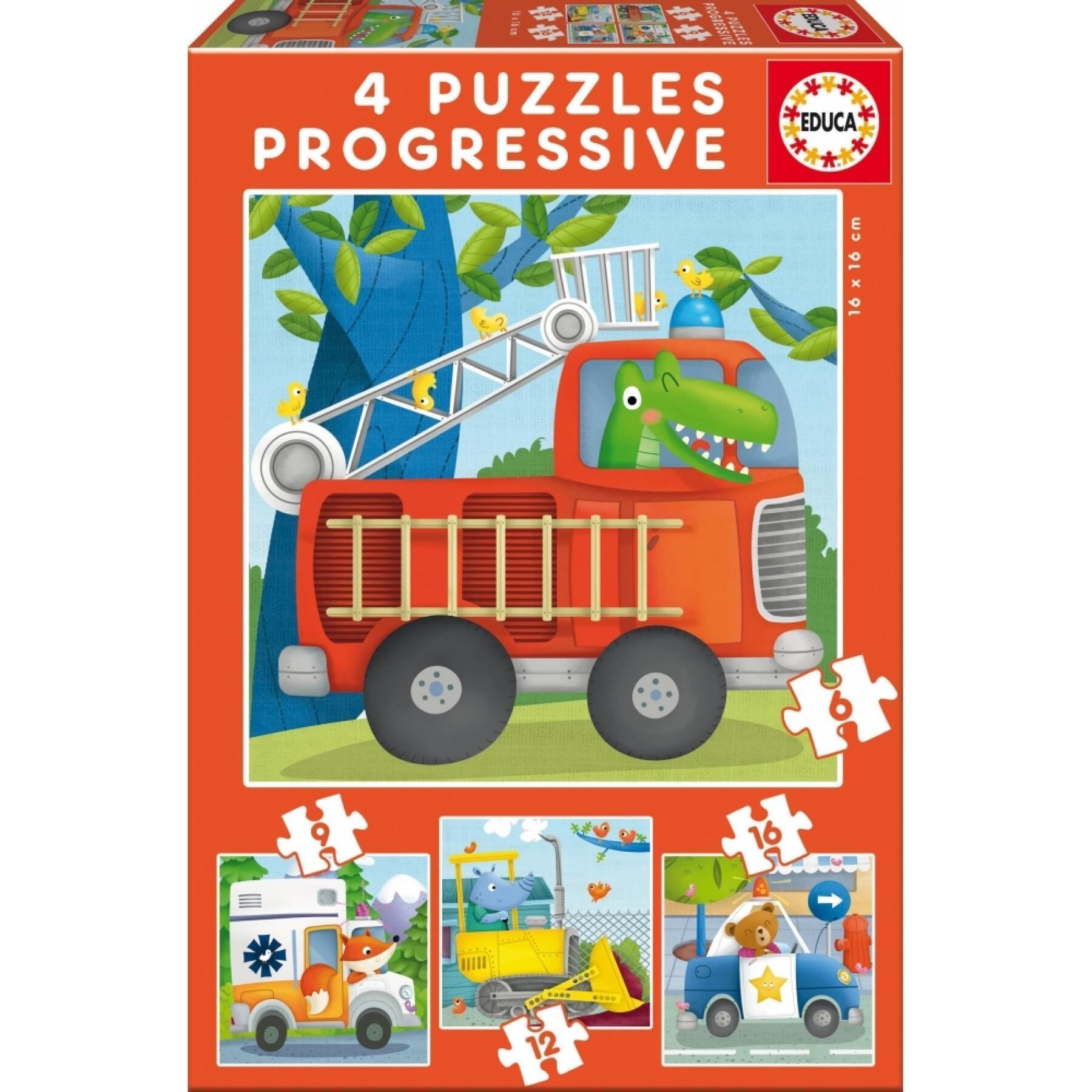 6-9-12-16 piece progressive jigsaw puzzle rescue patrol Educa