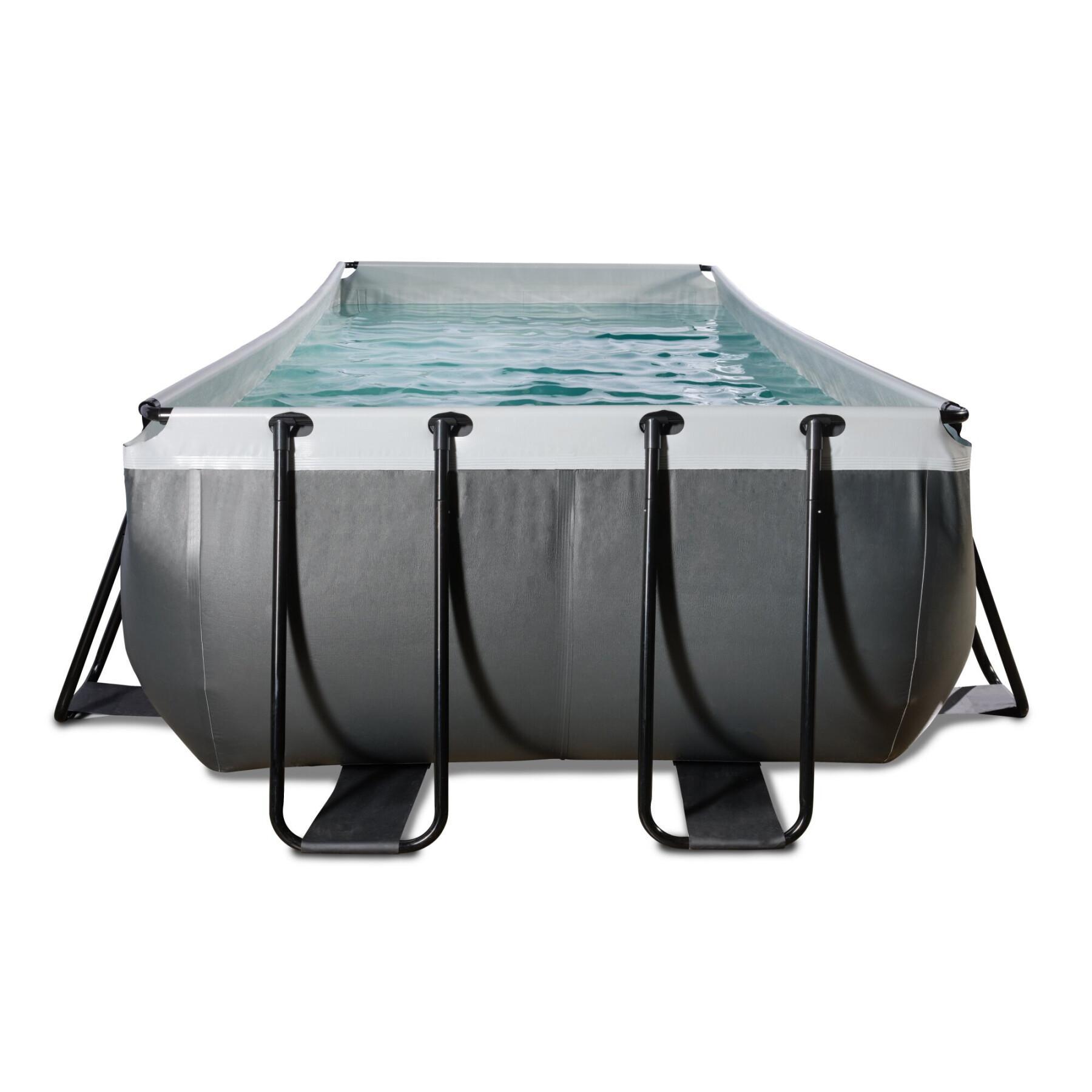 Swimming pool with filter pump in leather for children Exit Toys 400 x 200 x 122 cm