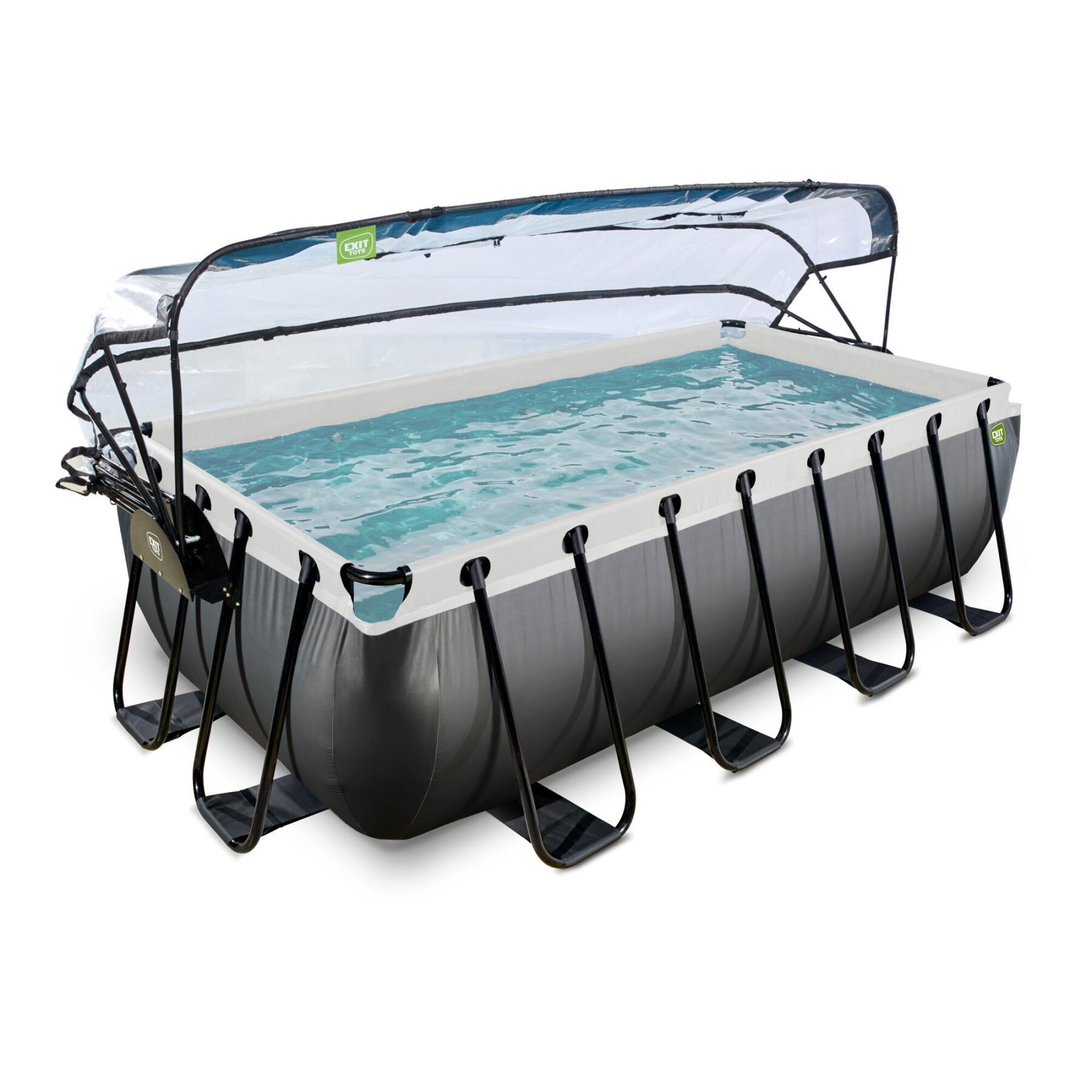 Swimming pool with sand filter pump and leather dome for children Exit Toys 400 x 200 x 100 cm