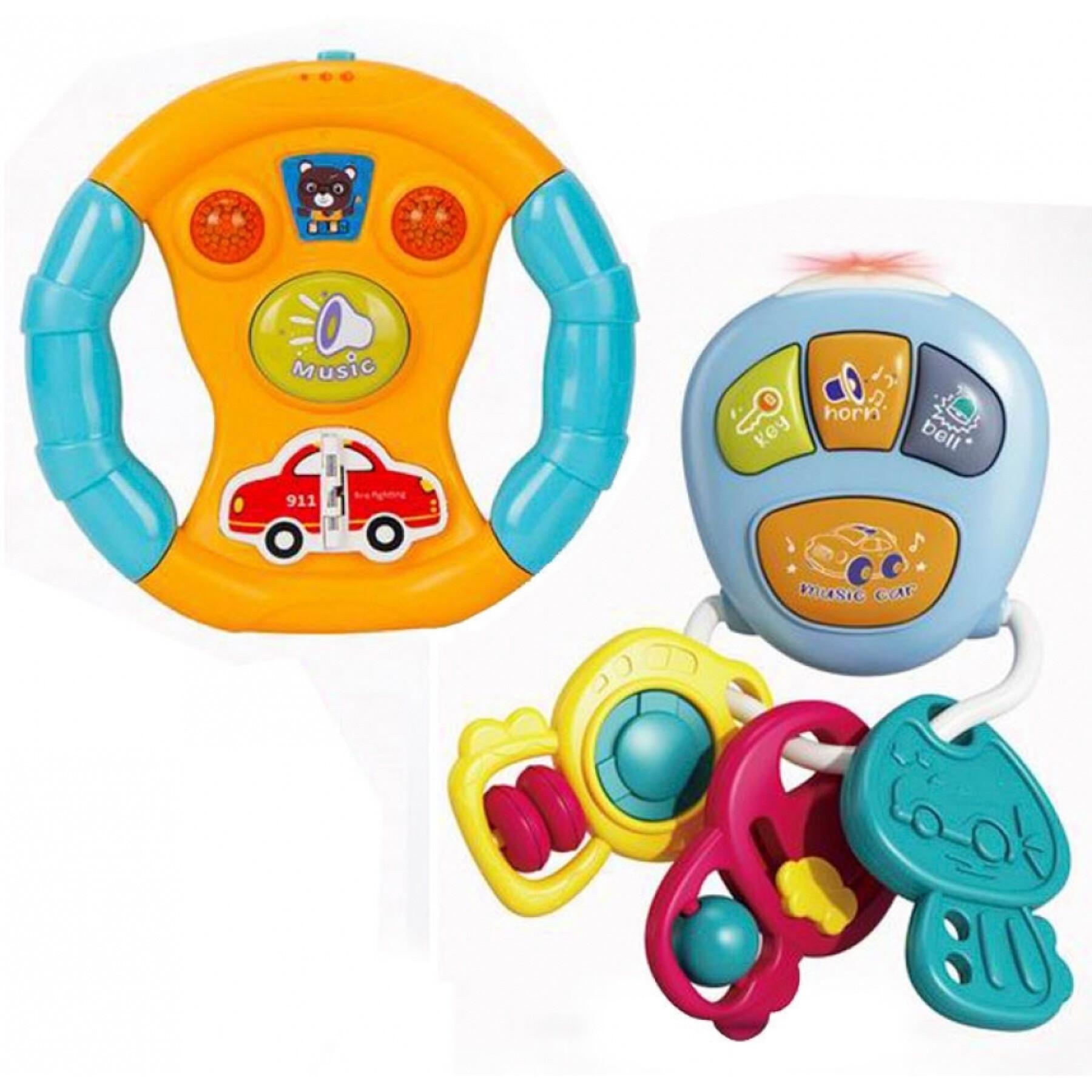Steering wheel + rattle activity box set Fantastiko