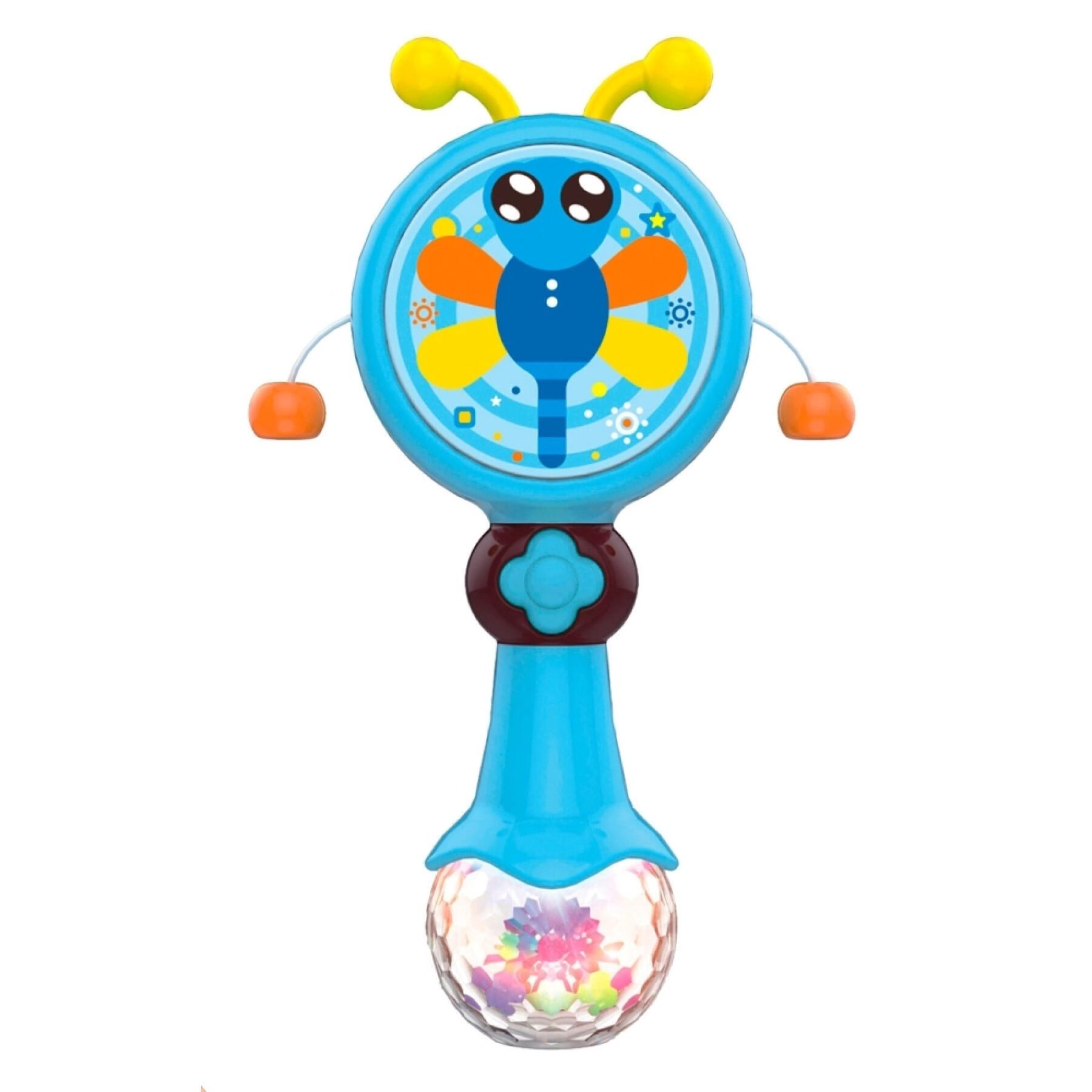 Sound and light rattle 4 assorted colors Fantastiko
