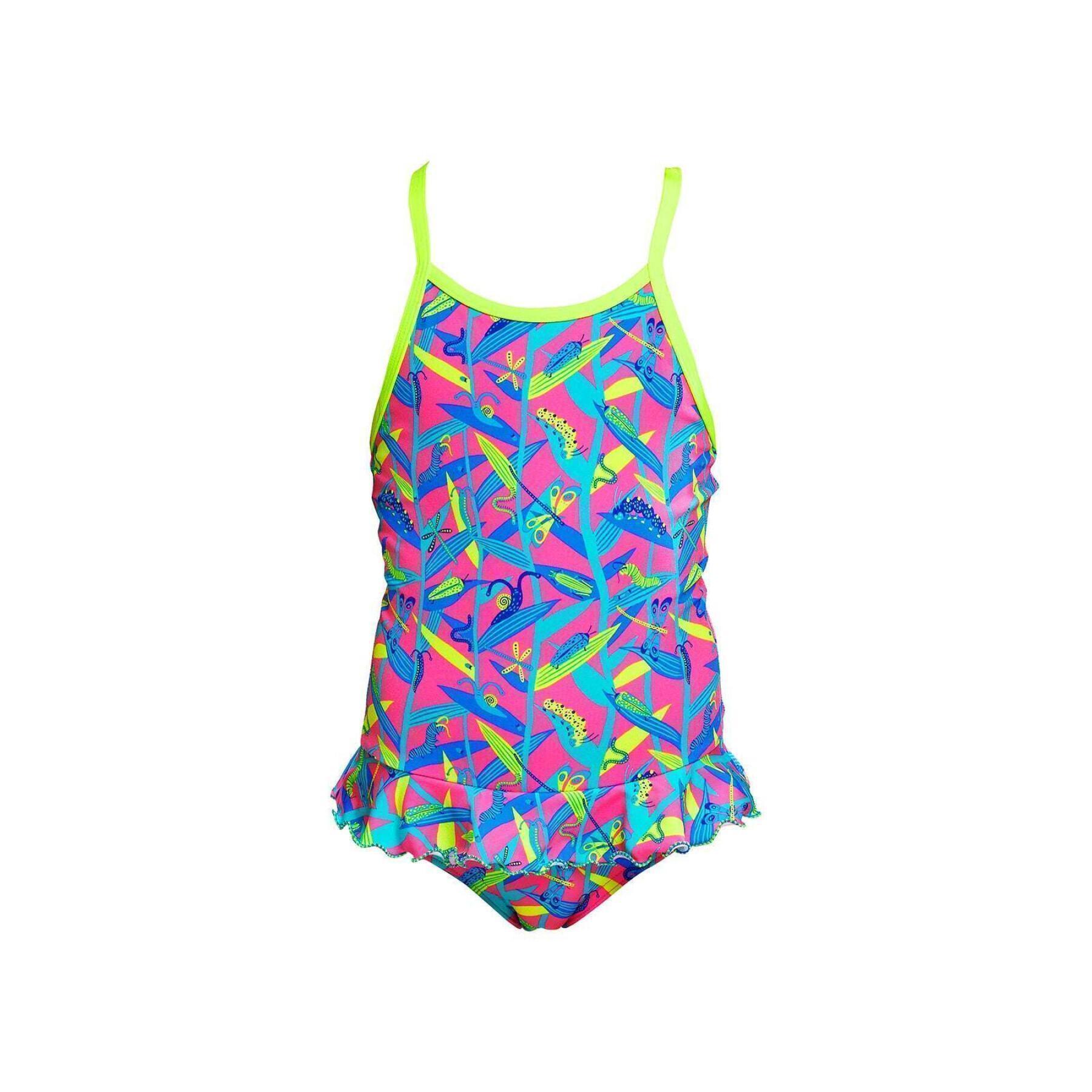 1-piece baby girl swimsuit Funkita Eco Belted Frill