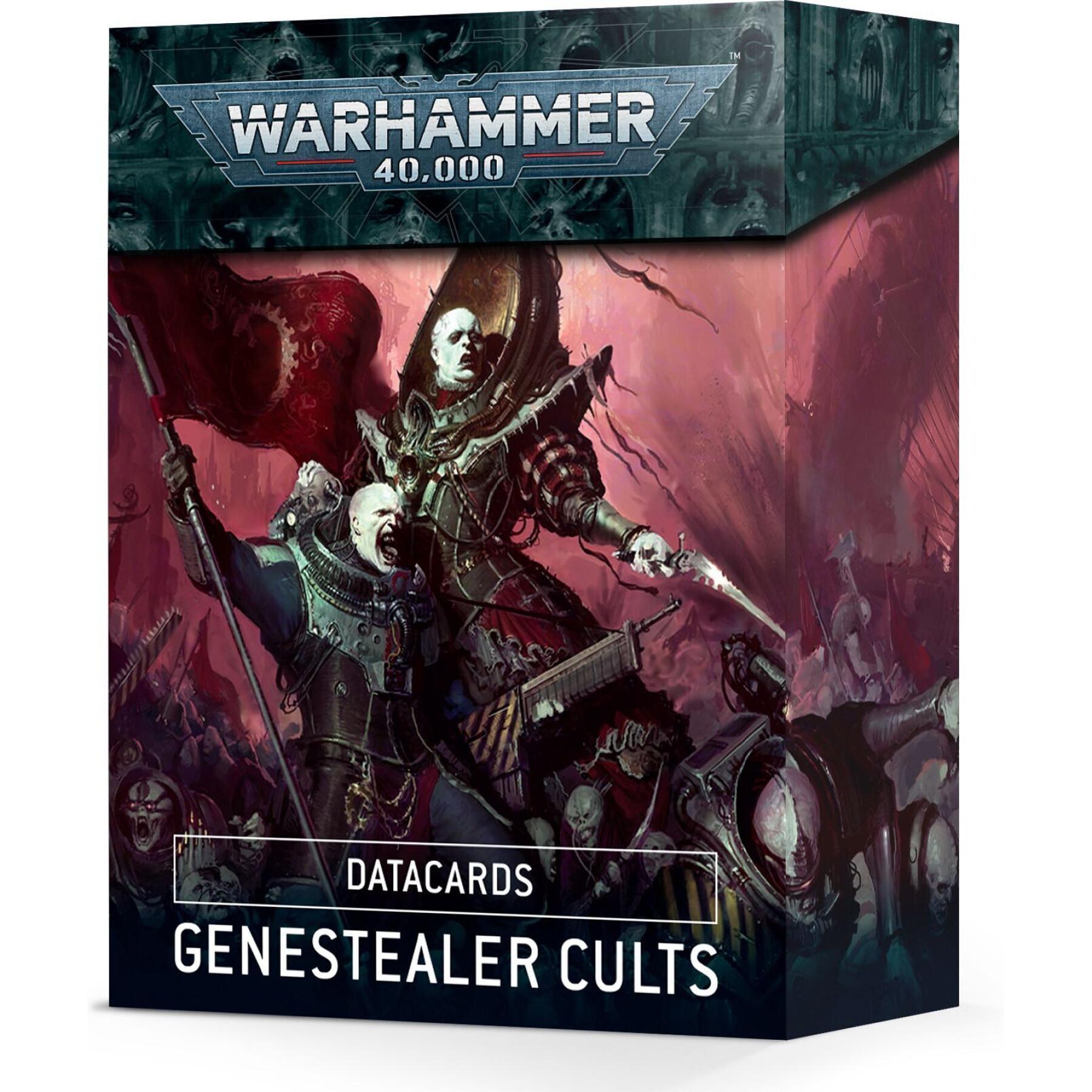 58-piece card Games Workshop Warhammer 40k - Datacards V.9 Genestealer Cult Fr