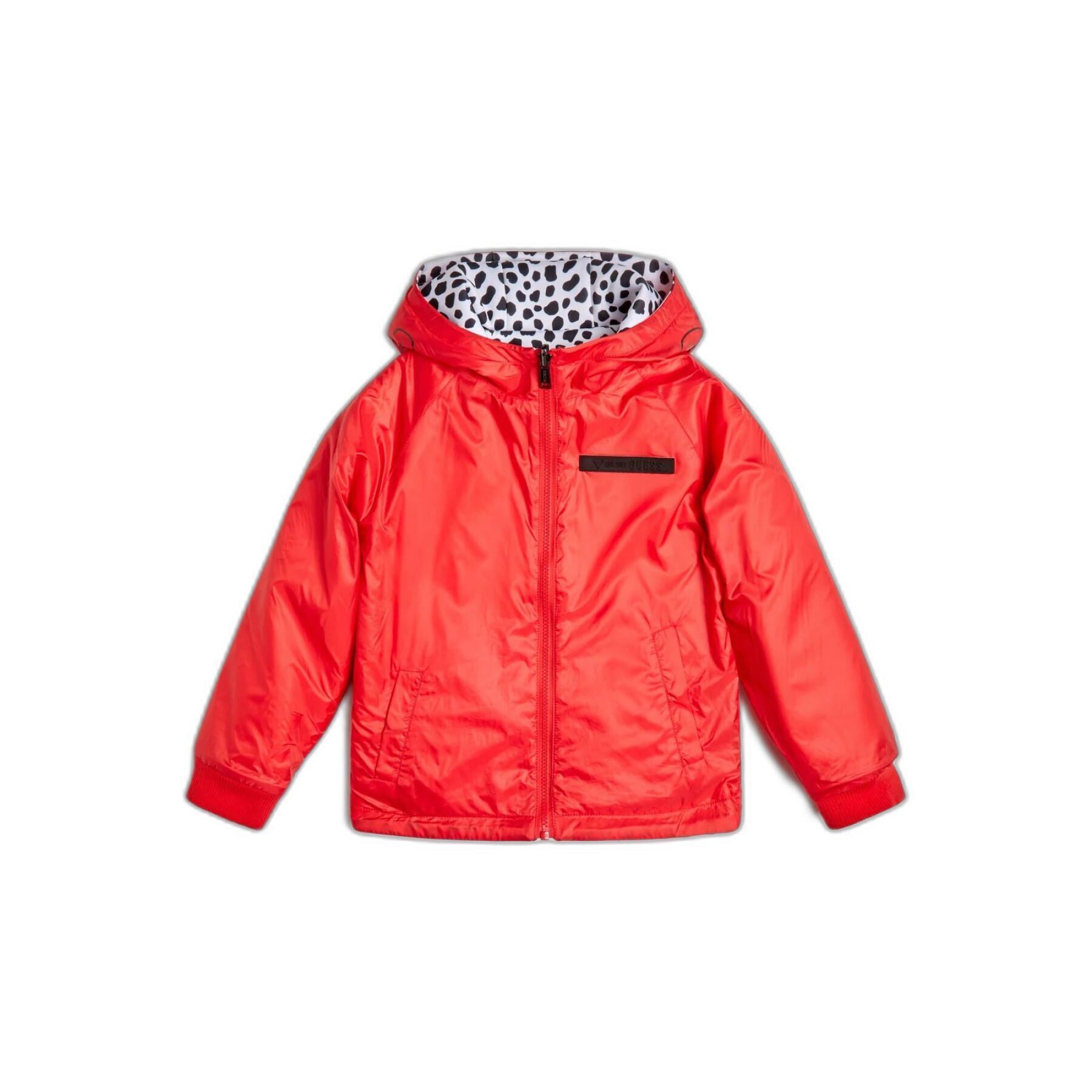 Reversible hooded waterproof jacket for children Guess