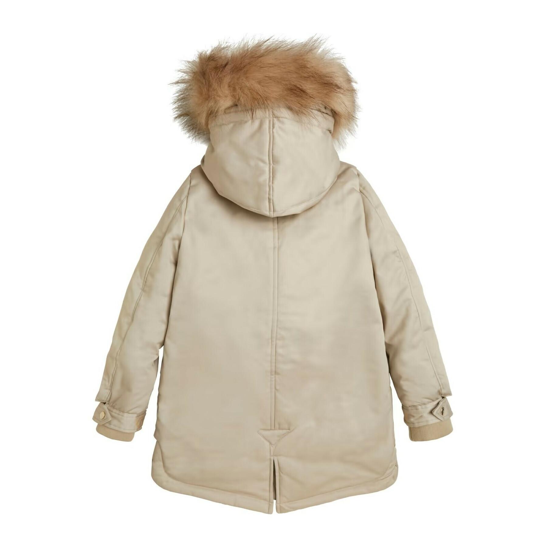 Girl's synthetic fur hooded parka Guess