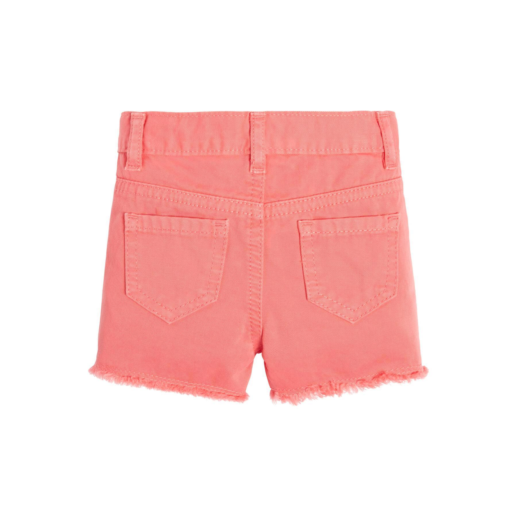 Baby girl cotton twill shorts Guess