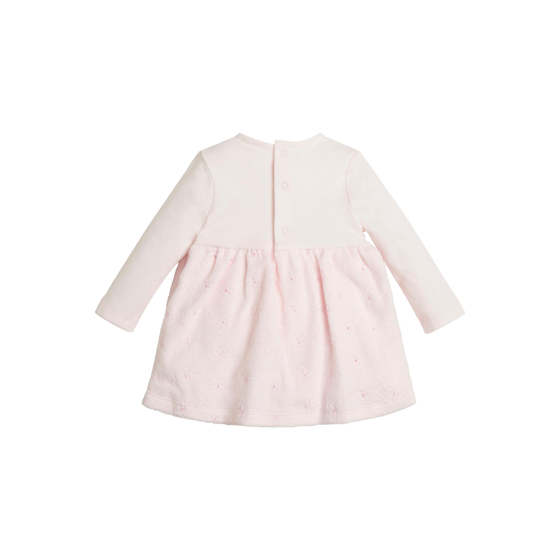 Dress with chenille long sleeves baby girl Guess