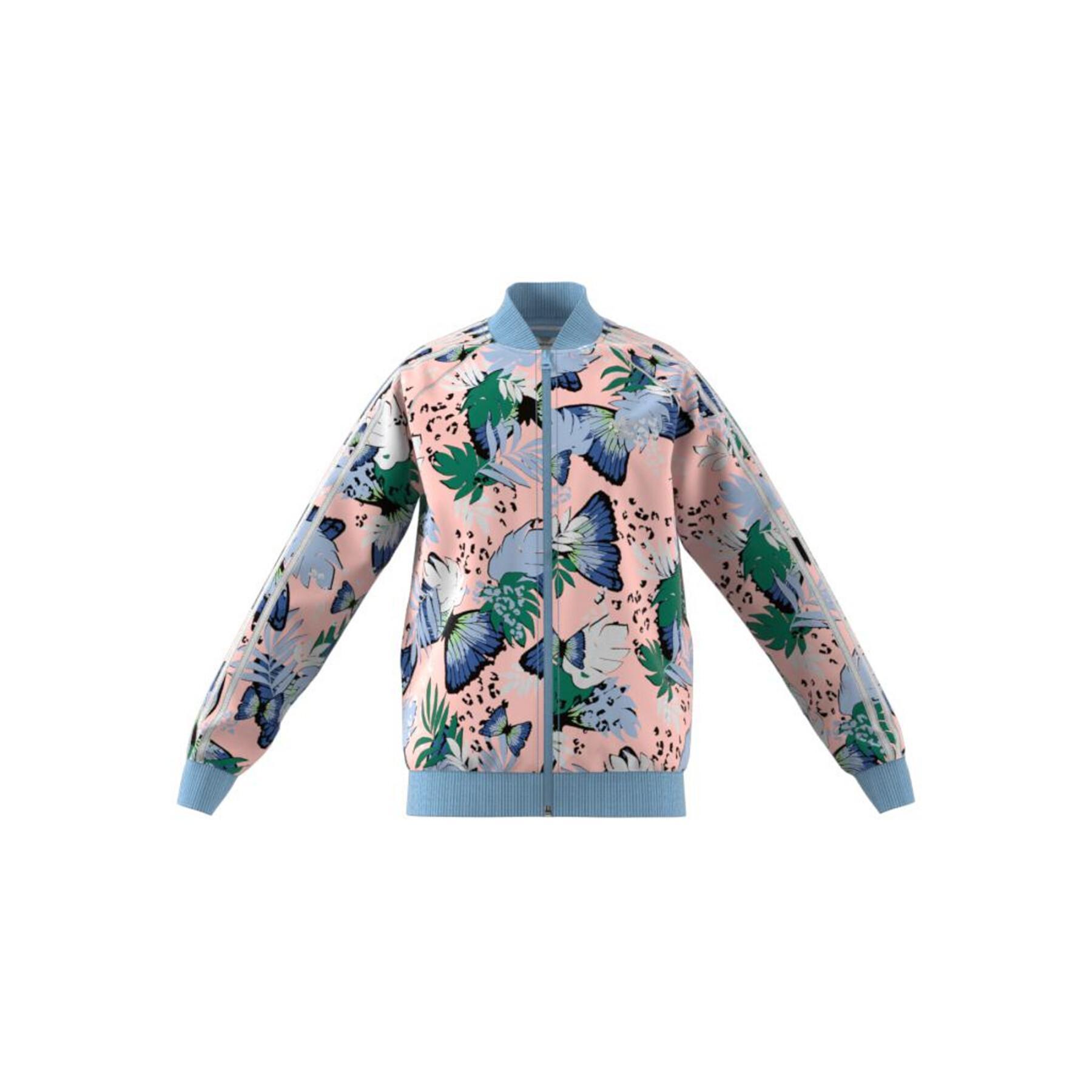 Girl's tracksuit jacket adidas Originals HER Studio London Animal Flower Print SST