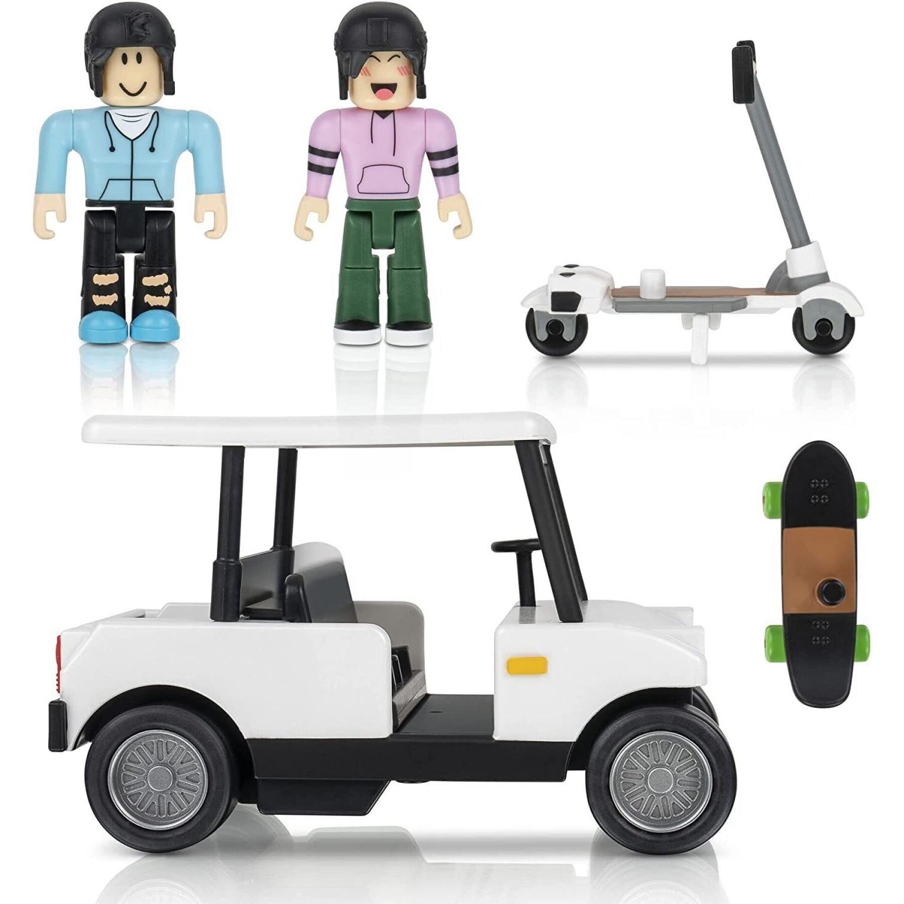 Golf car building set with 2 roblox figures Jazwares