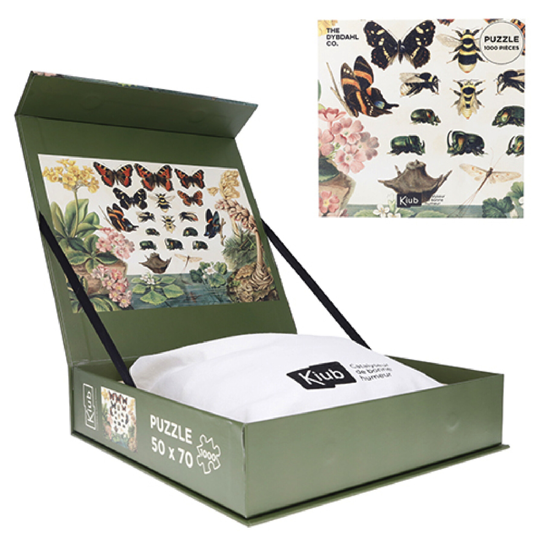 1000-piece puzzle + pouch Kiub The Dybdahl H Papillons