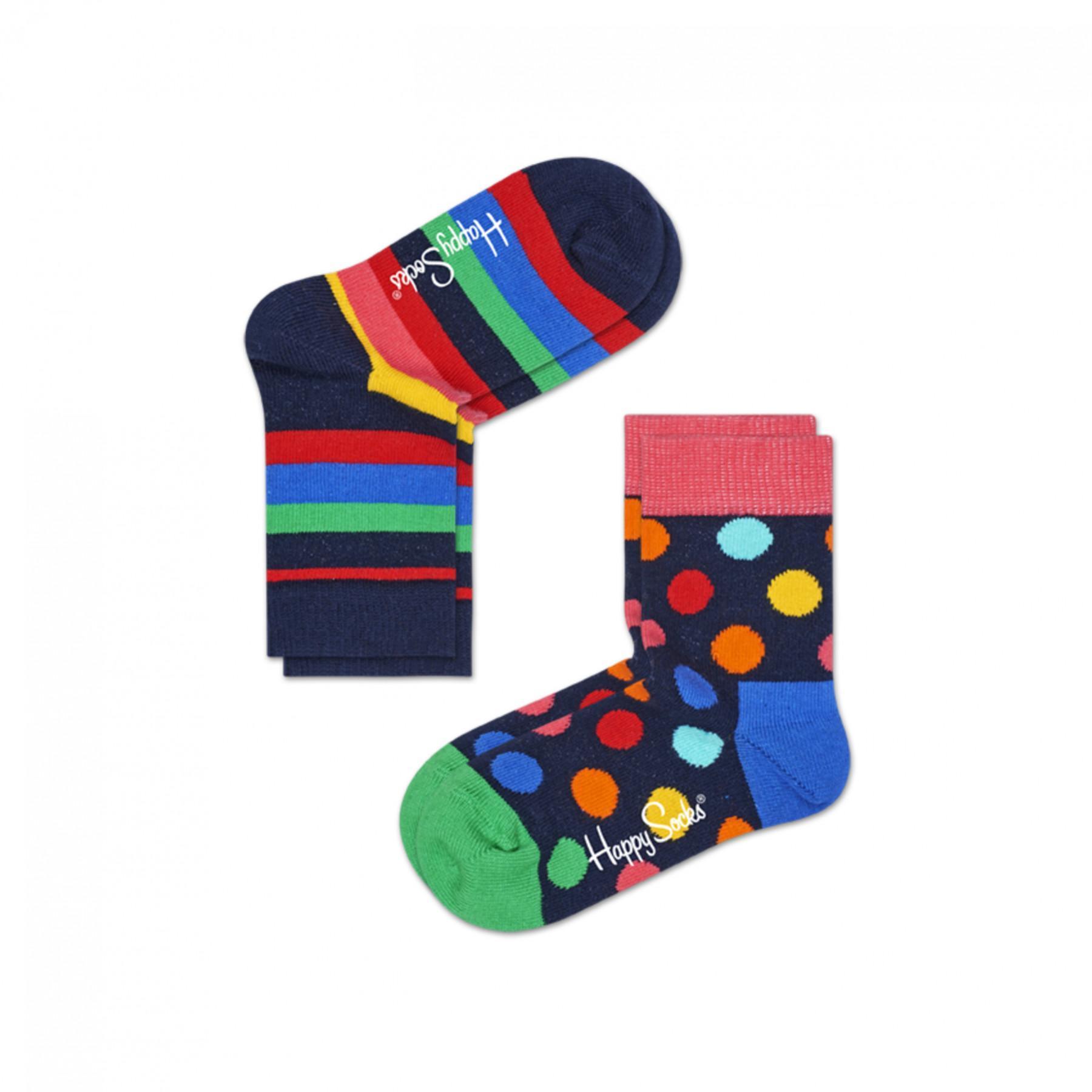 Children's socks Happy Socks 2-pack Stripe