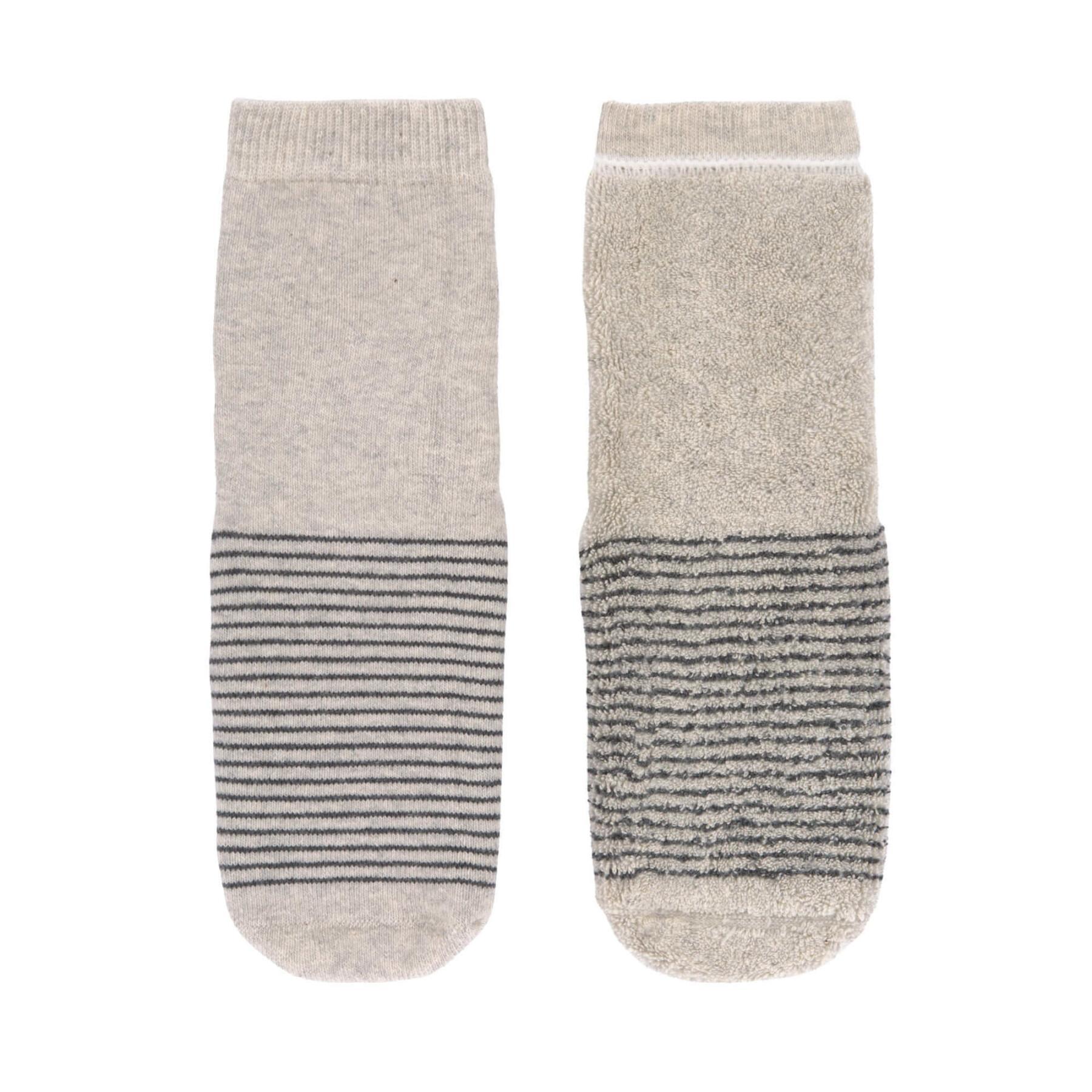 Set of 2 pairs of non-slip baby socks Lässig
