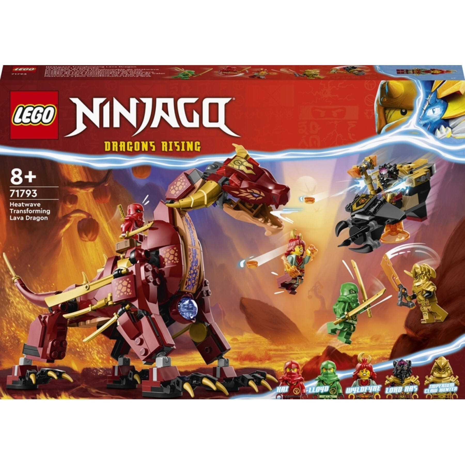 Transformable lava dragon building sets Lego Ninjago