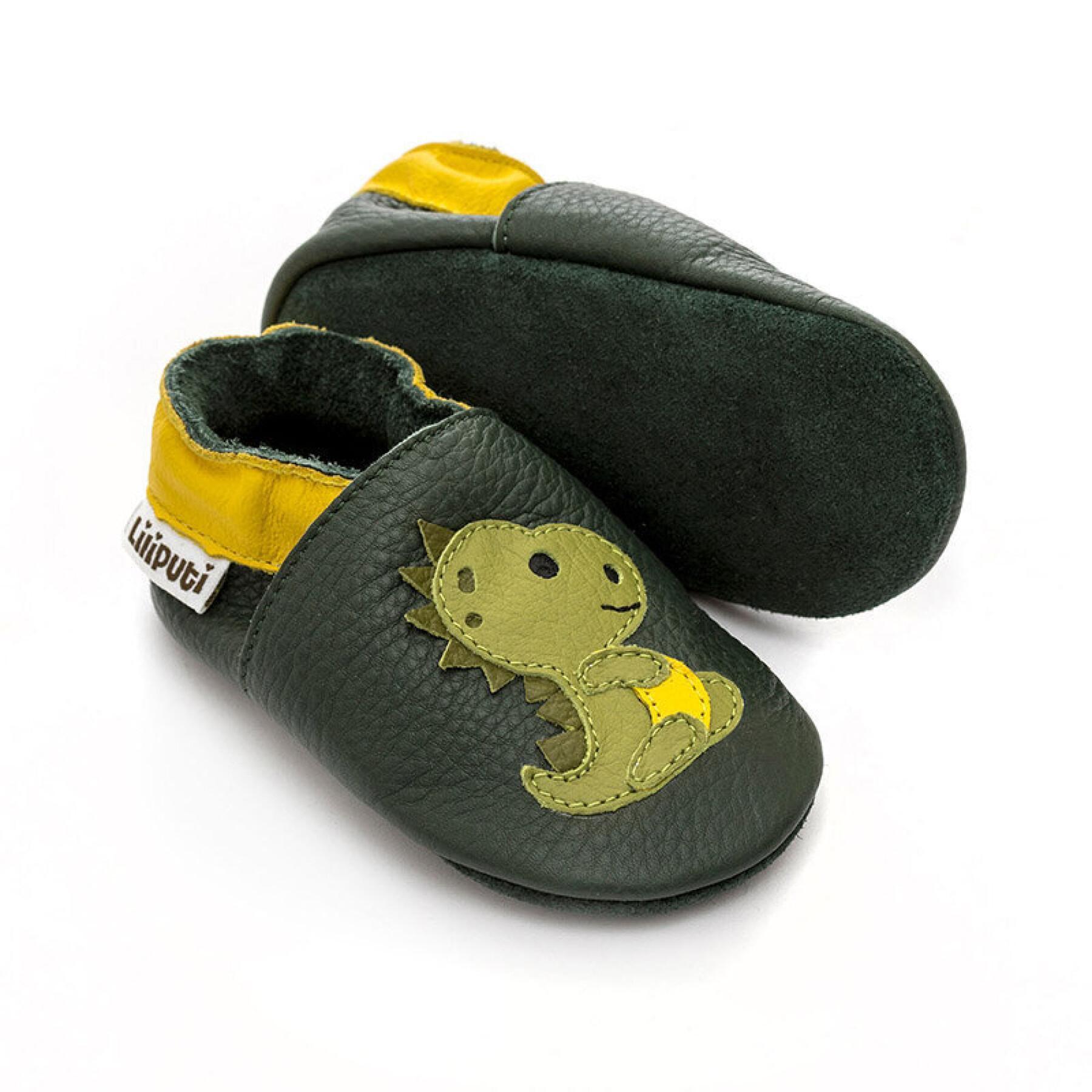 Soft baby boy slippers Liliputi Dino