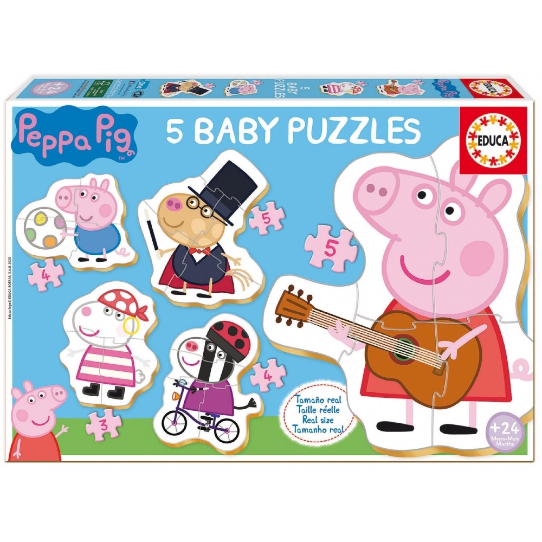 5 in 1 puzzle Peppa Pig