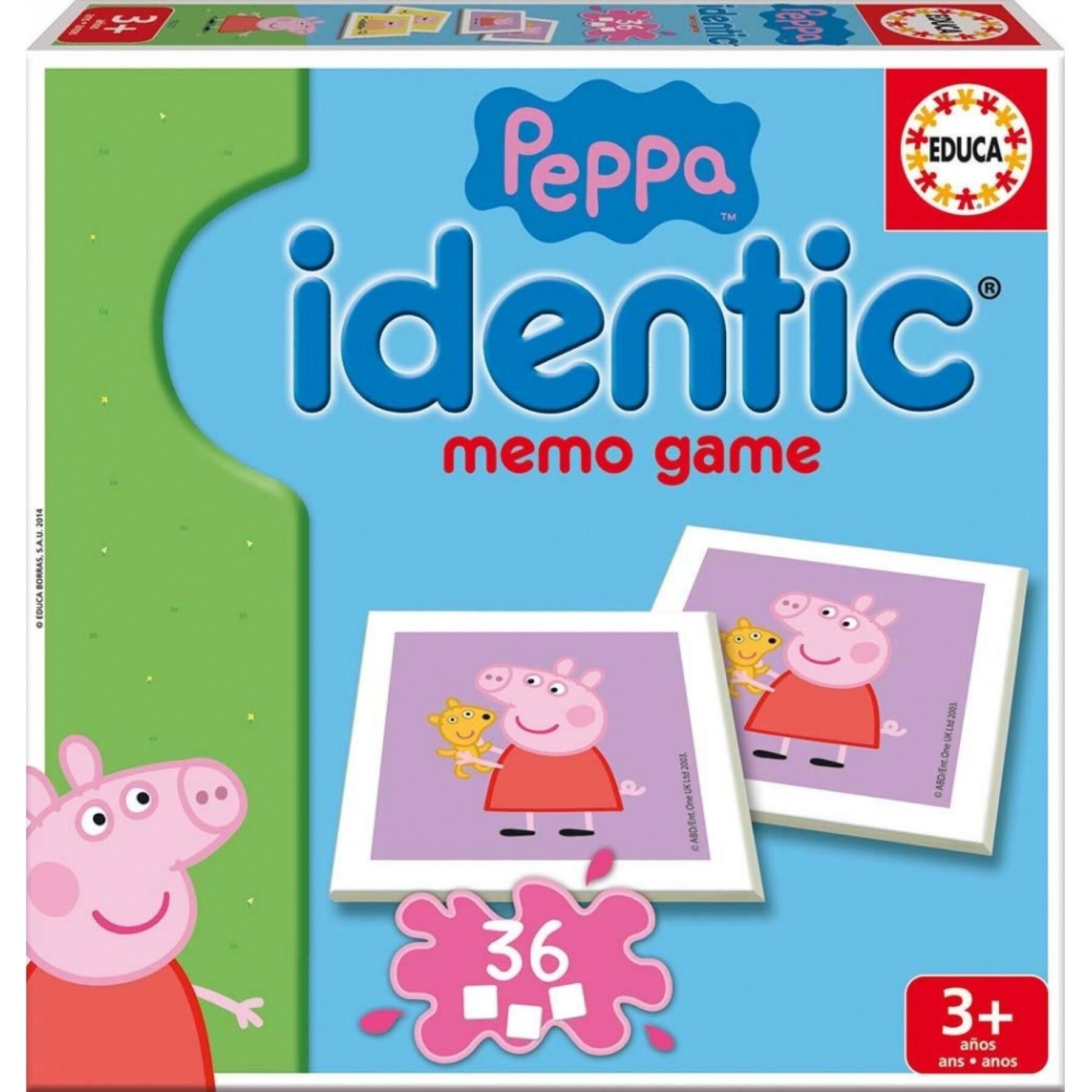 Educational memory games Peppa Pig