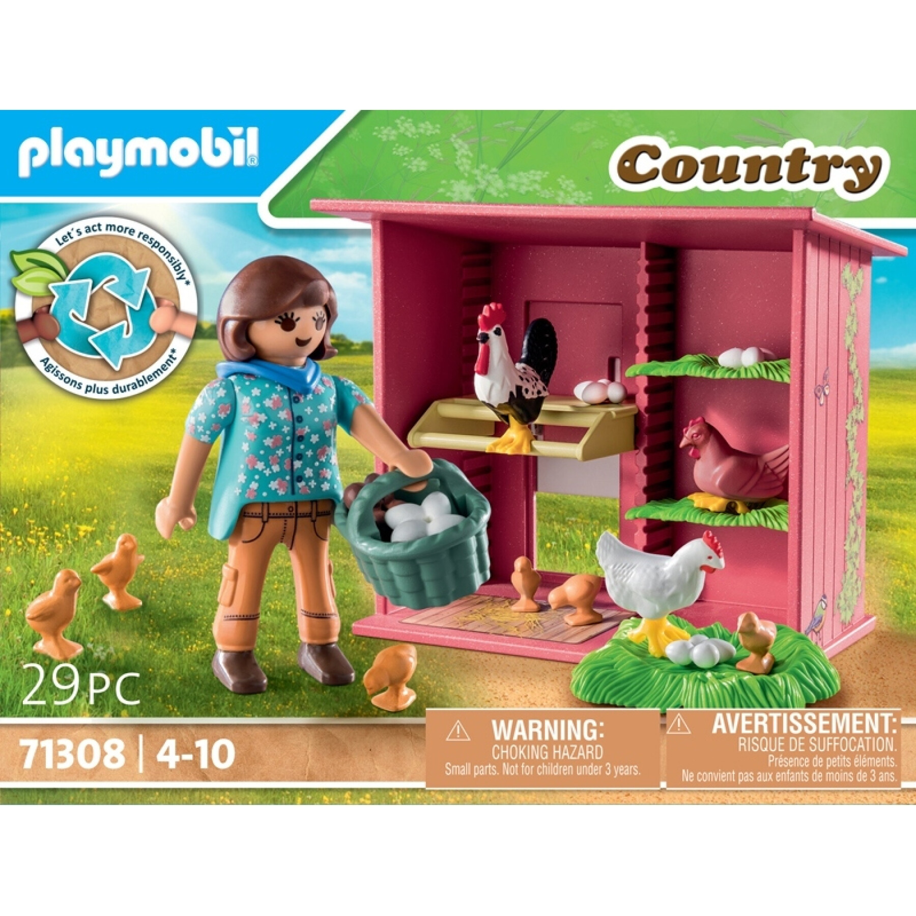 Farmer and henhouse figurine Playmobil