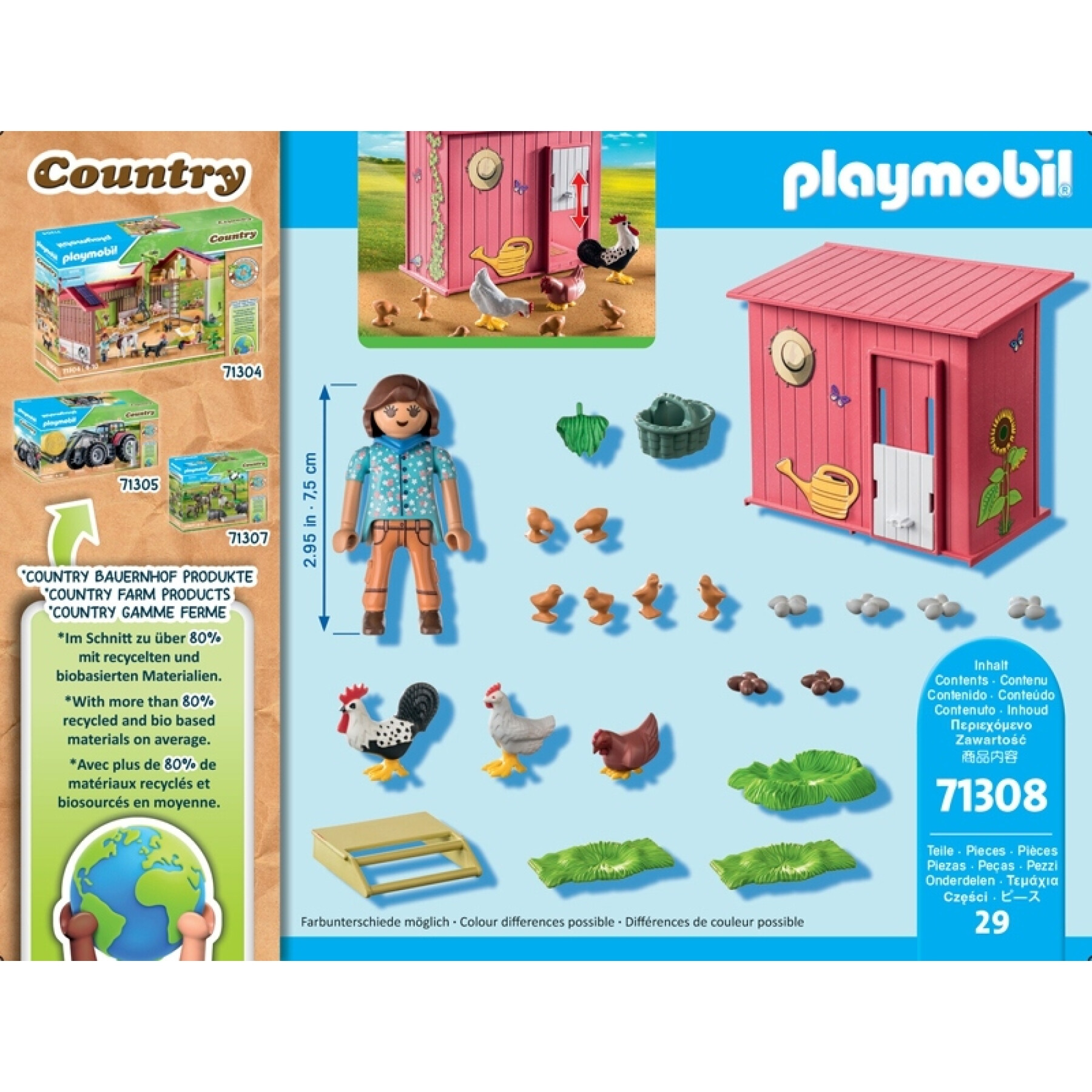 Farmer and henhouse figurine Playmobil