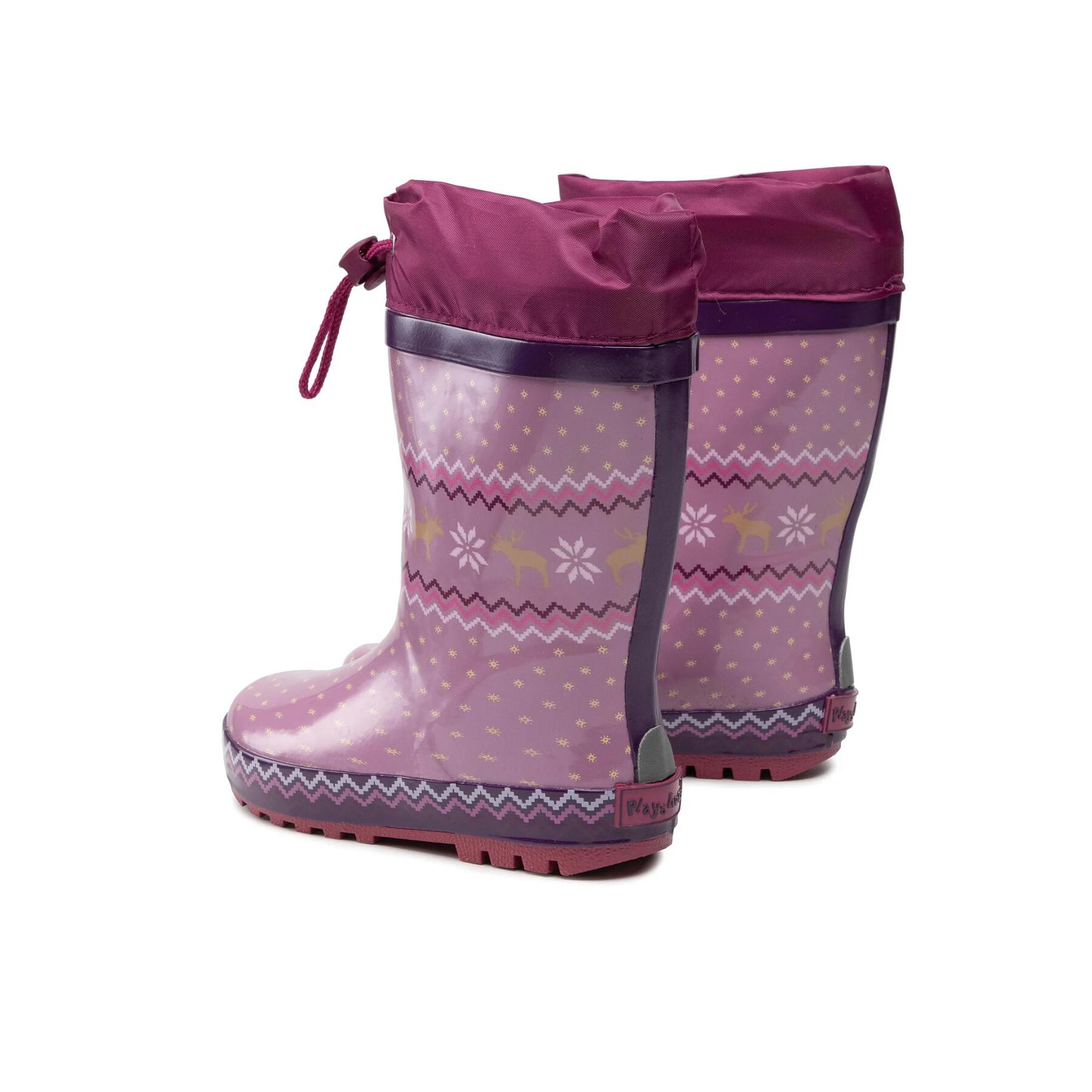 Baby rubber rain boots Playshoes Norway Lined