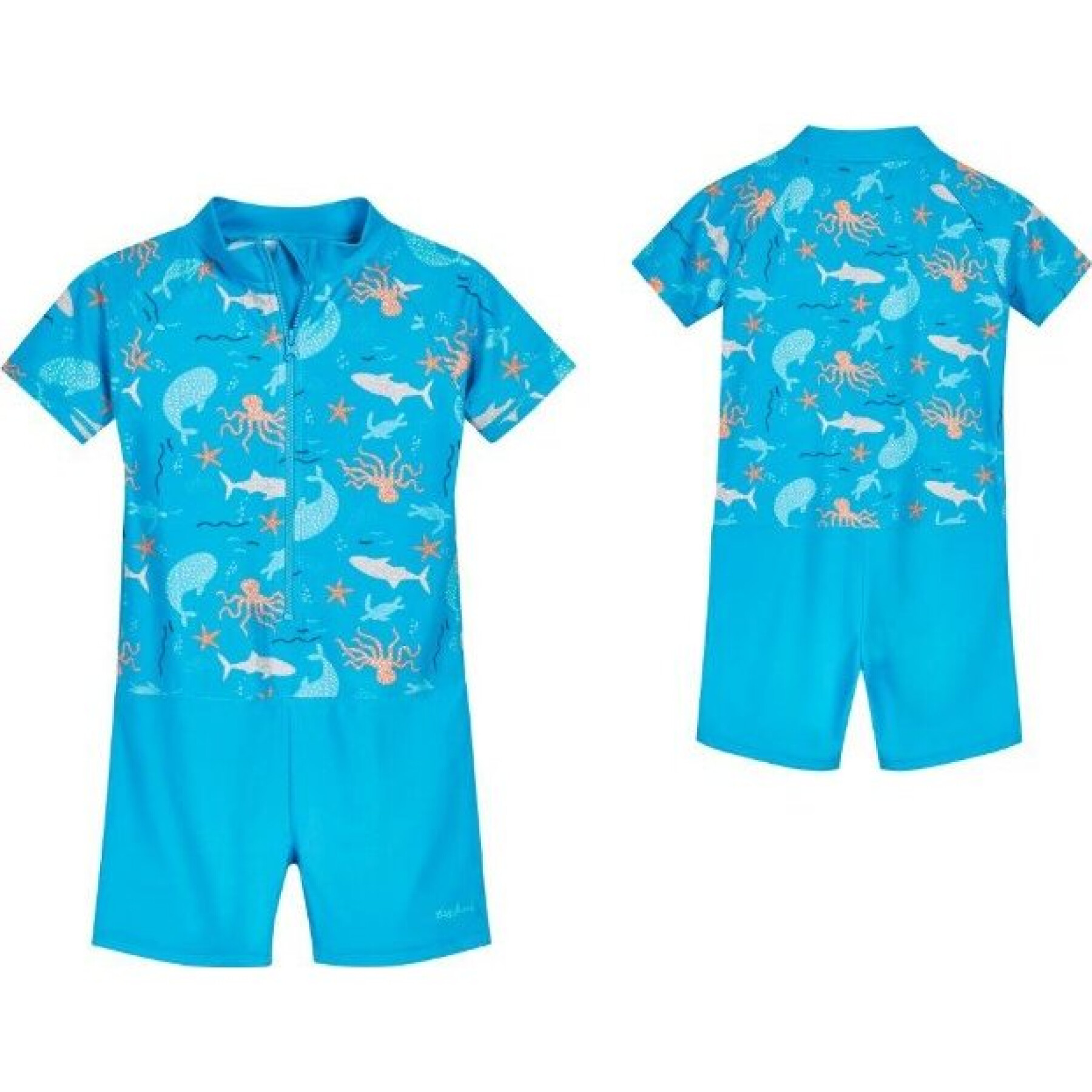Combi-short uv protection short sleeves baby Playshoes Sea Animals