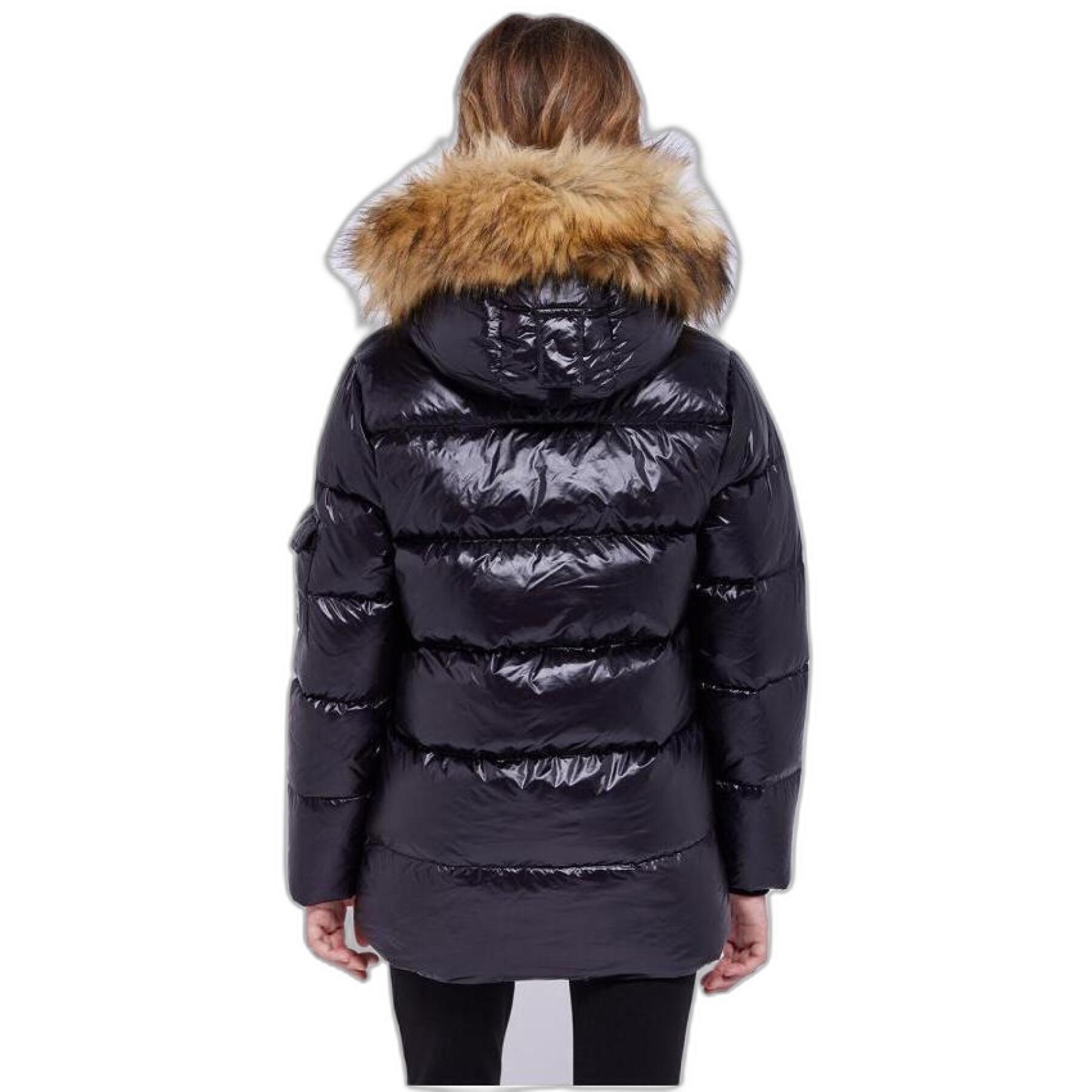 Coat with fur girl Pyrenex Authentic Shiny