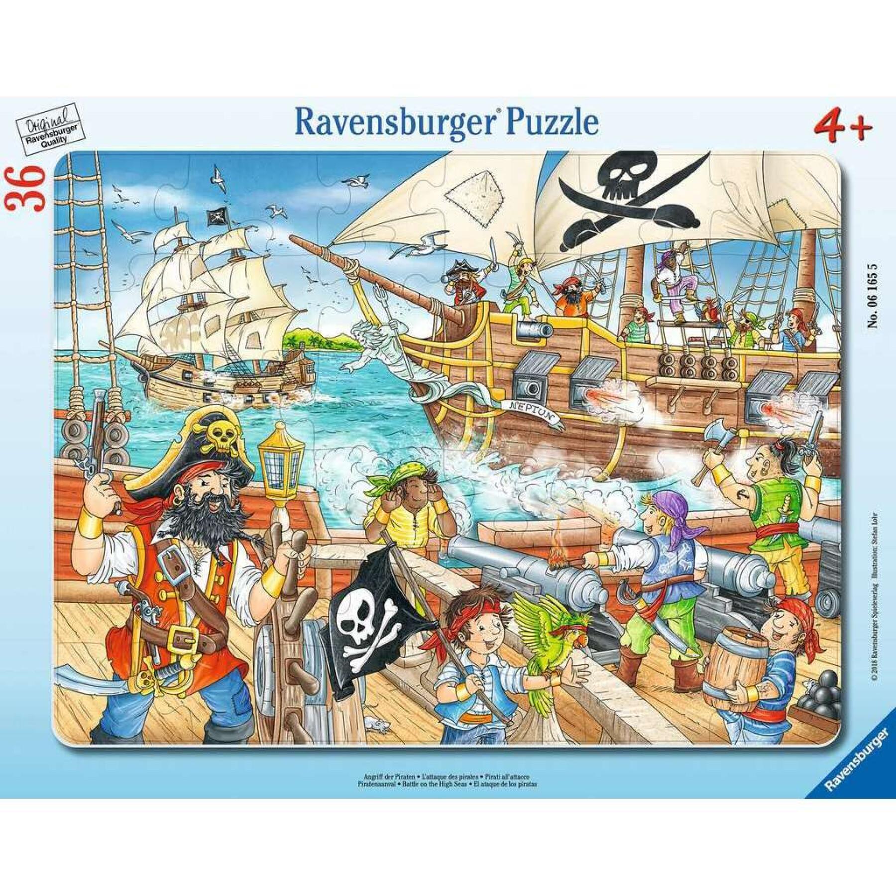 30-48 piece frame puzzle pirate attack Ravensburger