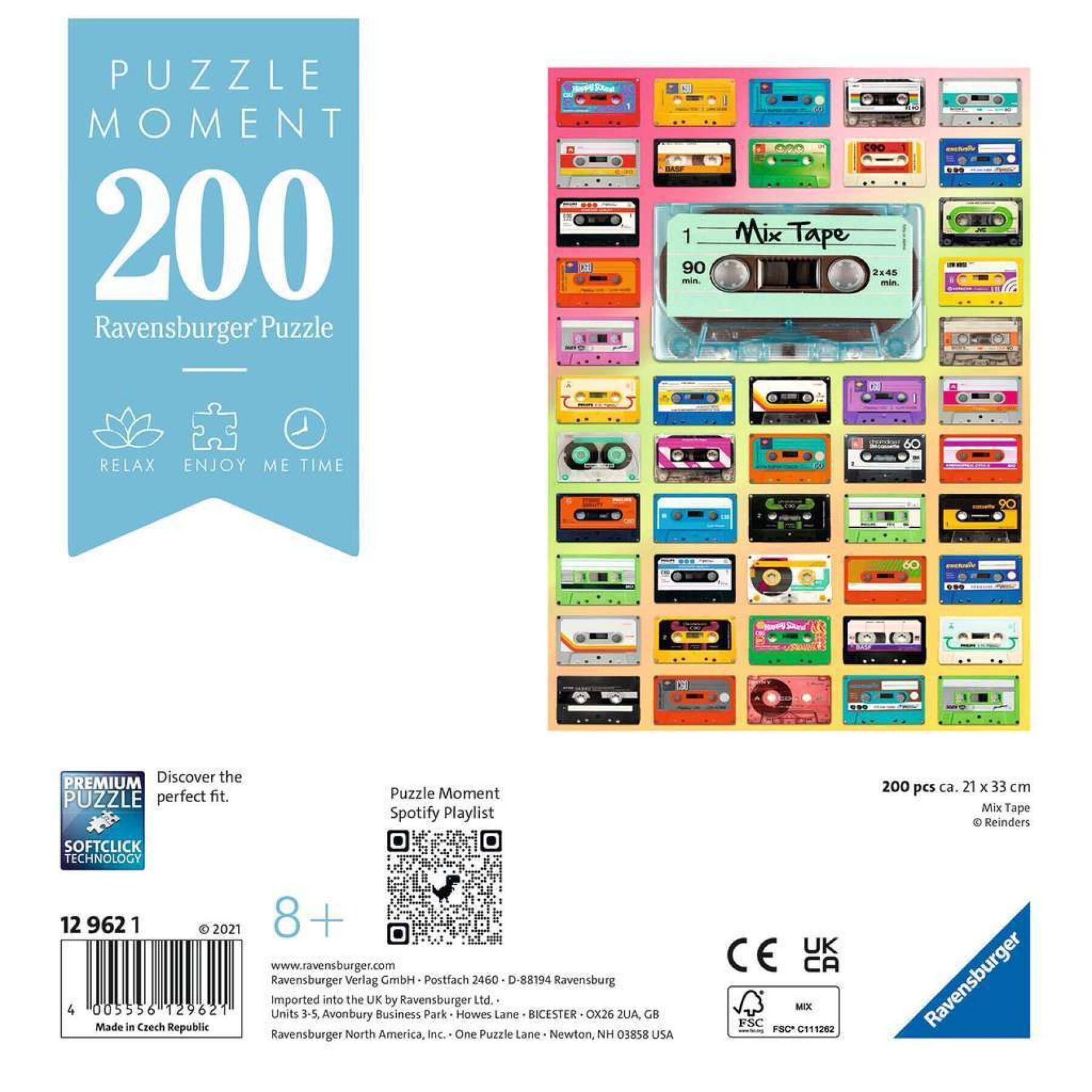 Puzzles 200 pieces moment mixtape Ravensburger