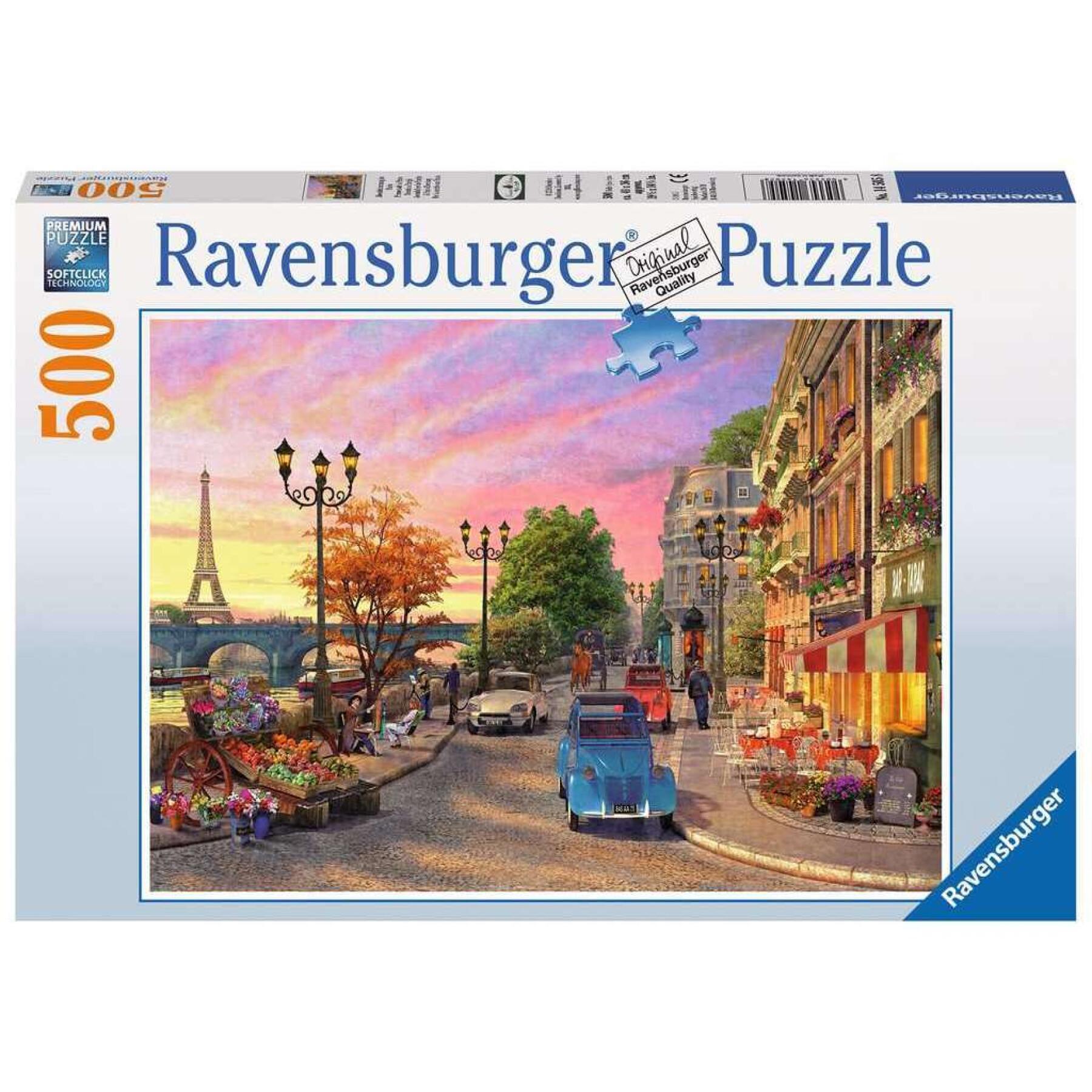 Puzzle 500 pieces walk in Paris Ravensburger