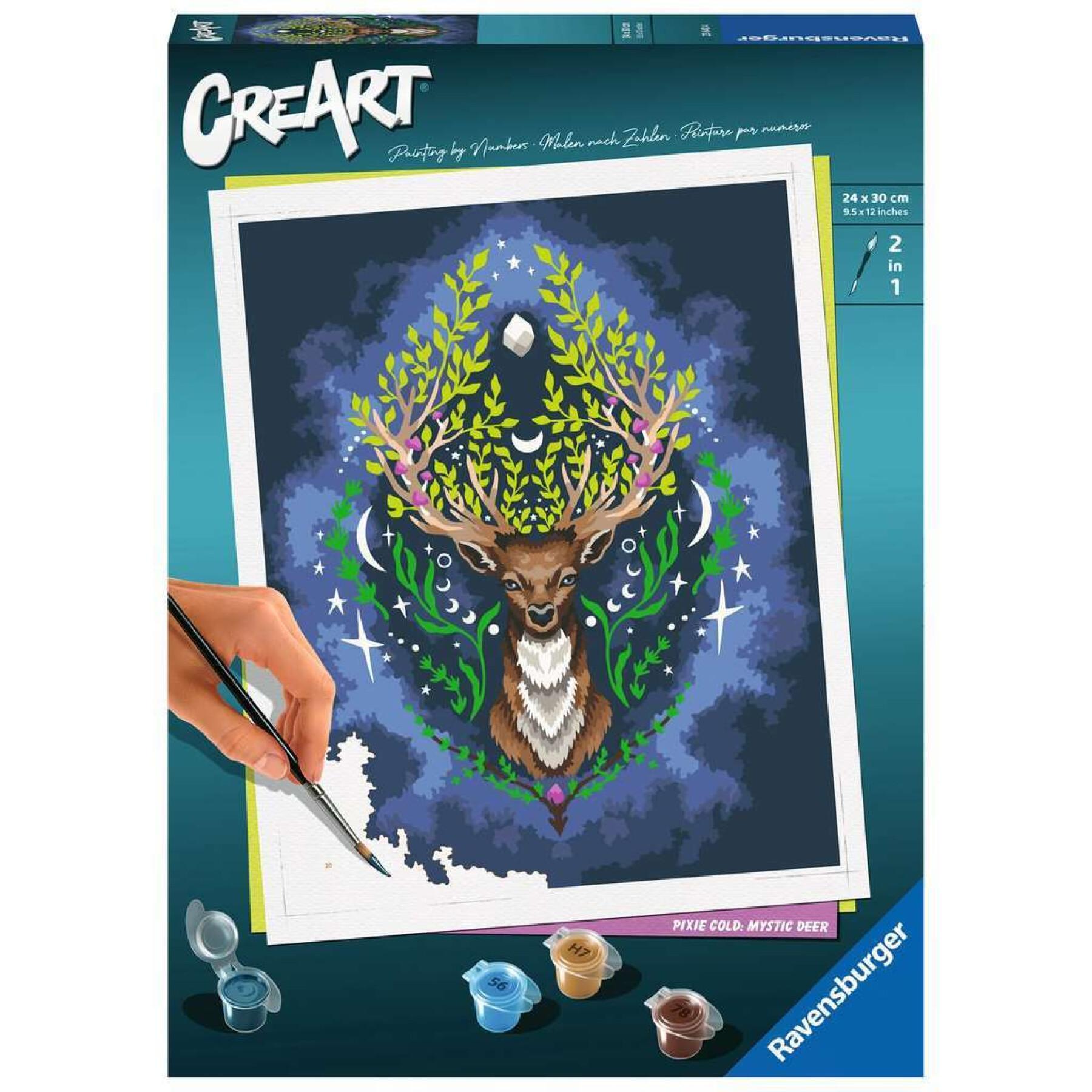 Coloring Ravensburger CreArt Mystic Deer - Pixie Cold Edition 24x30cm
